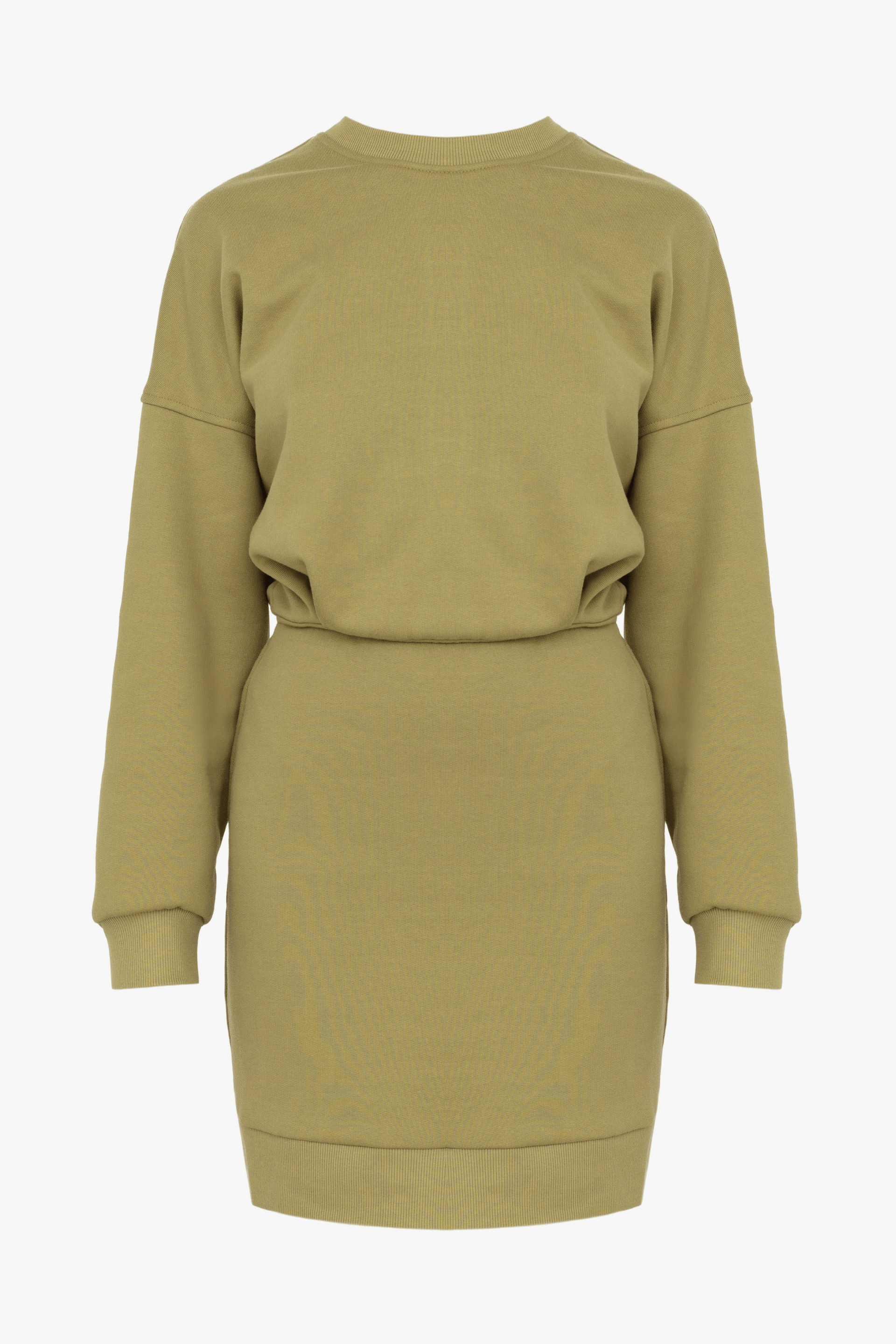 NIKA Olive Green Mini Jersey Dress made by UNDRESS