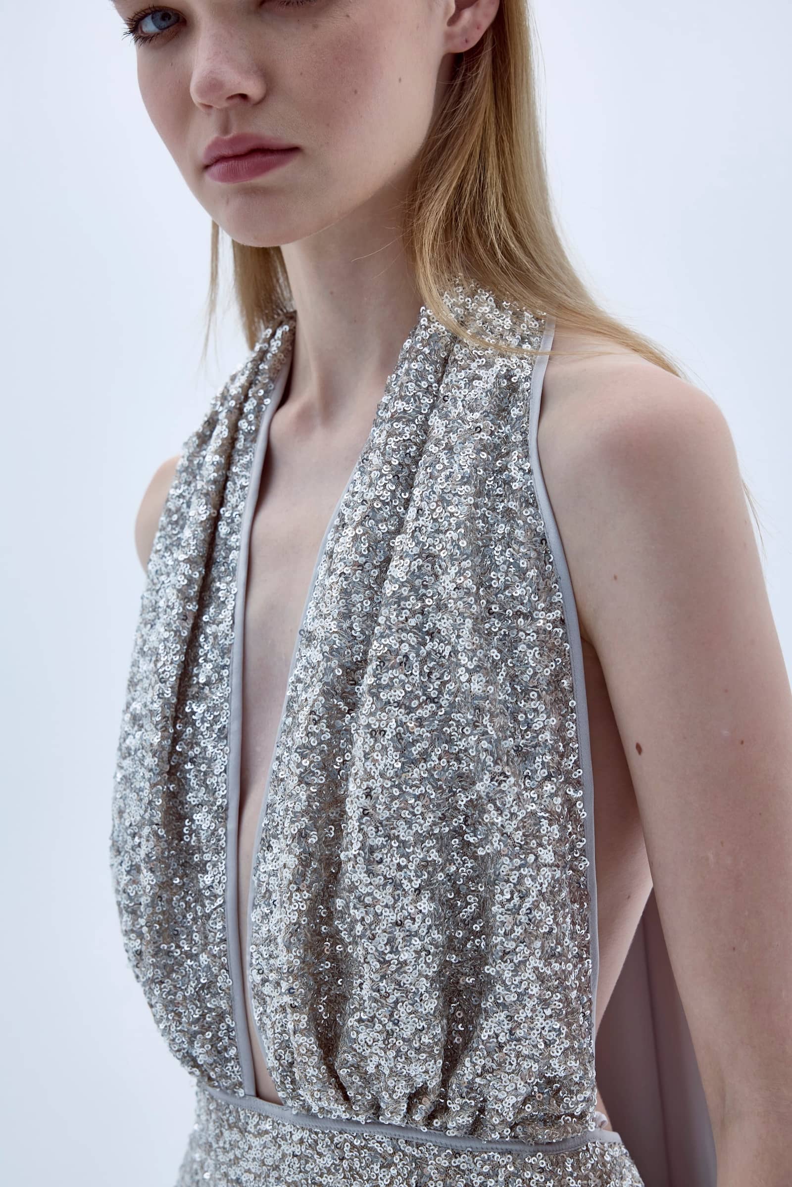 Ines Dress In Sequin made by Nazli Ceren