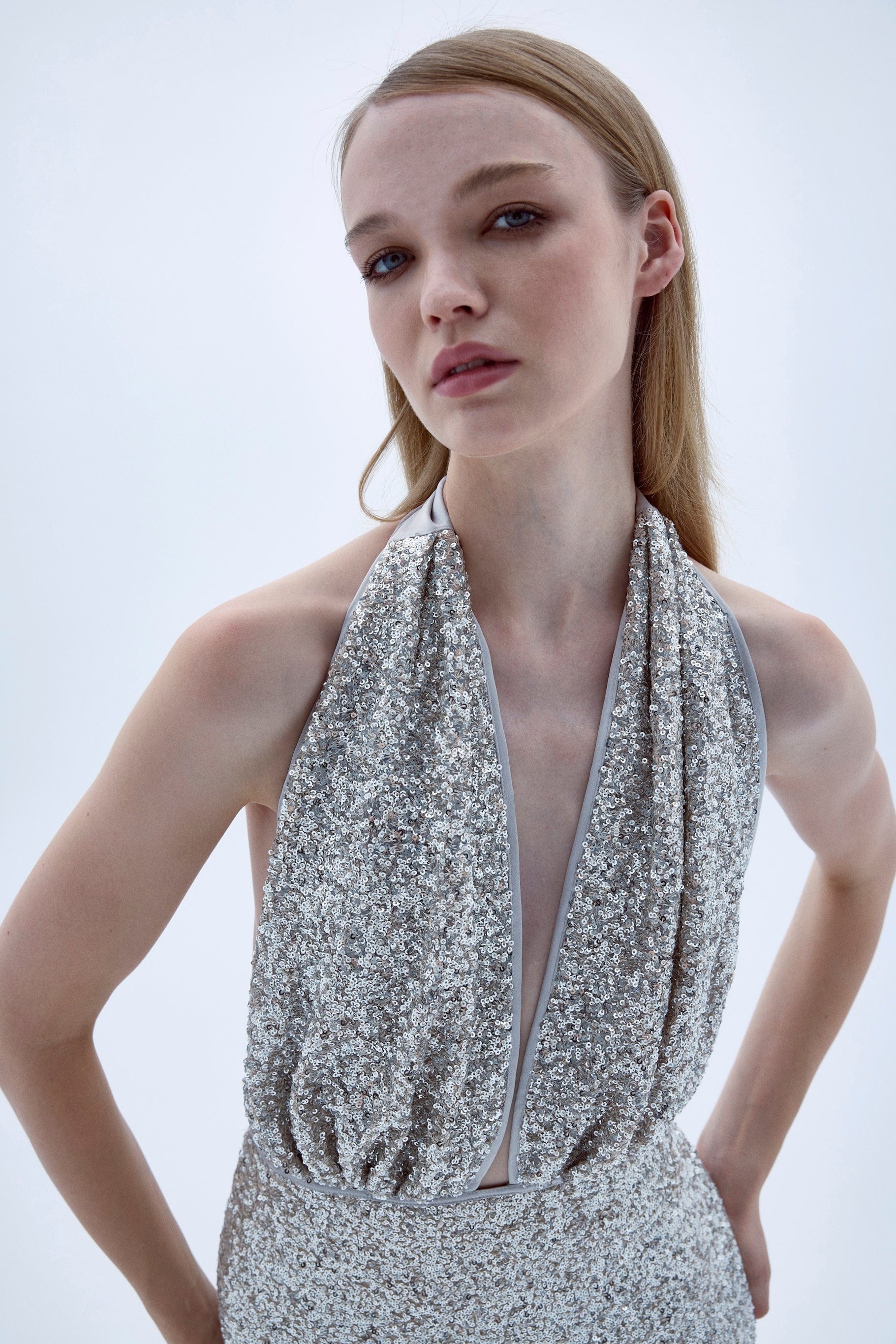 Ines Dress In Sequin made by Nazli Ceren