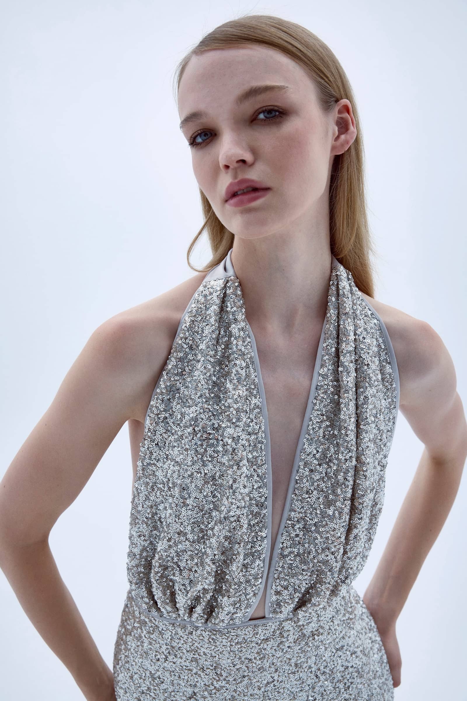 Ines Dress In Sequin made by Nazli Ceren