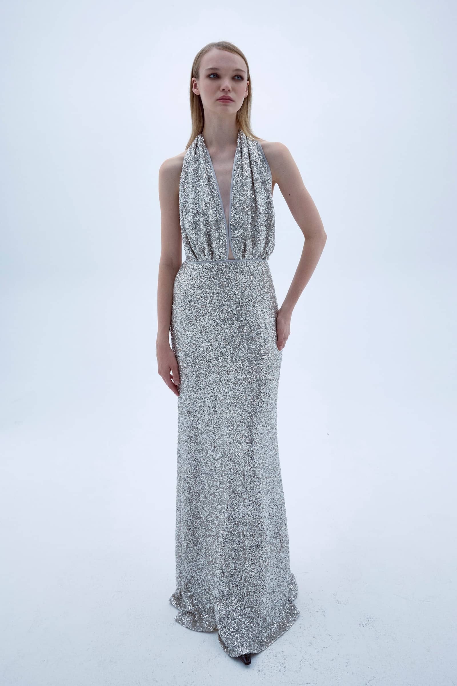 Ines Dress In Sequin made by Nazli Ceren