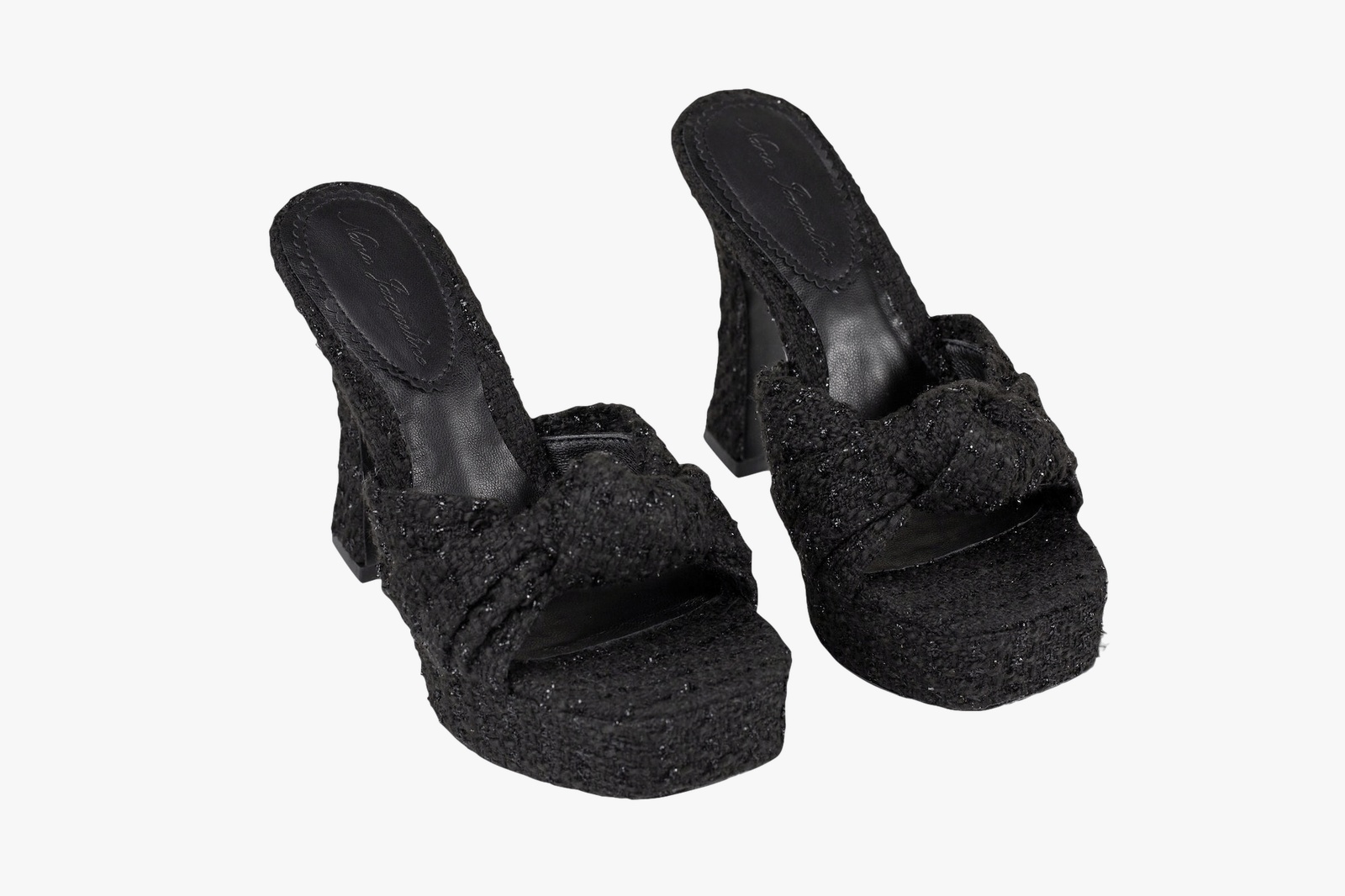 Mara Platform Sandals (Black) (Final Sale) in Black made by Nana Jacqueline