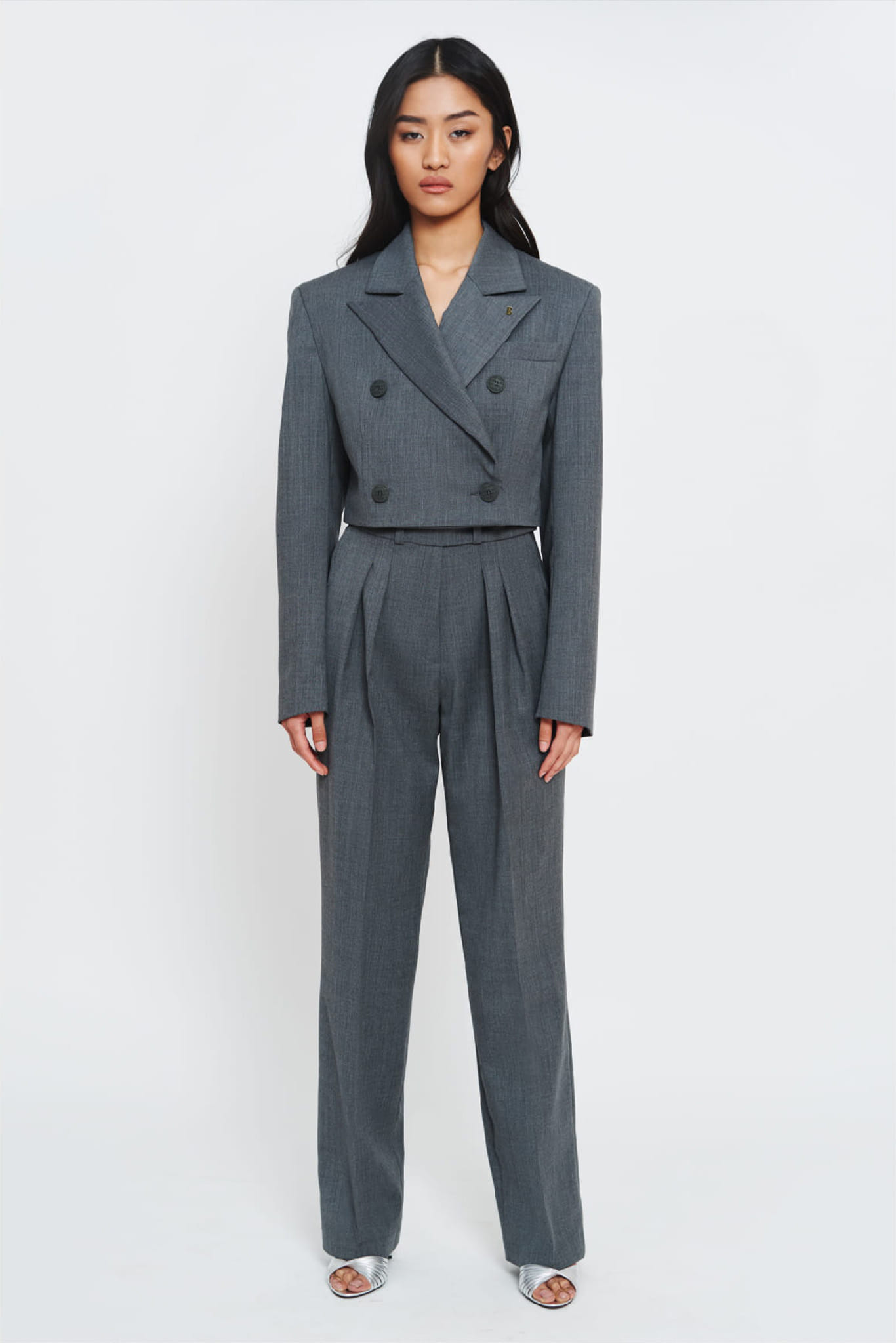 SHORT GRAY JACKET made by BENU Studio