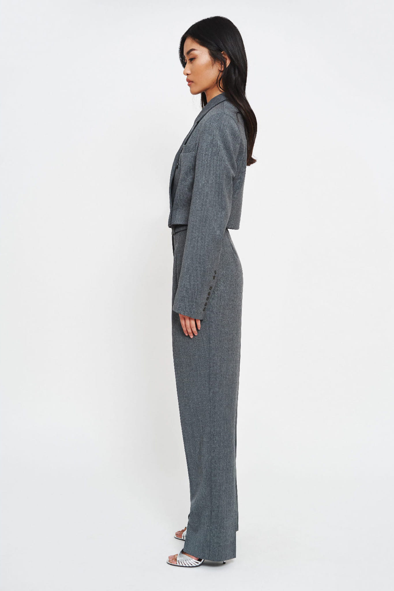 SHORT GRAY JACKET made by BENU Studio