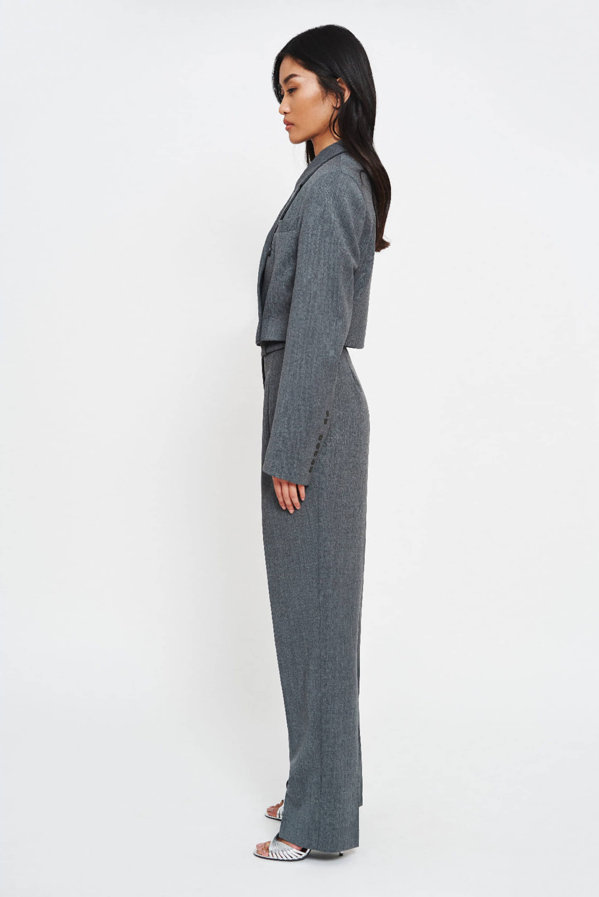 SHORT GRAY JACKET made by BENU Studio