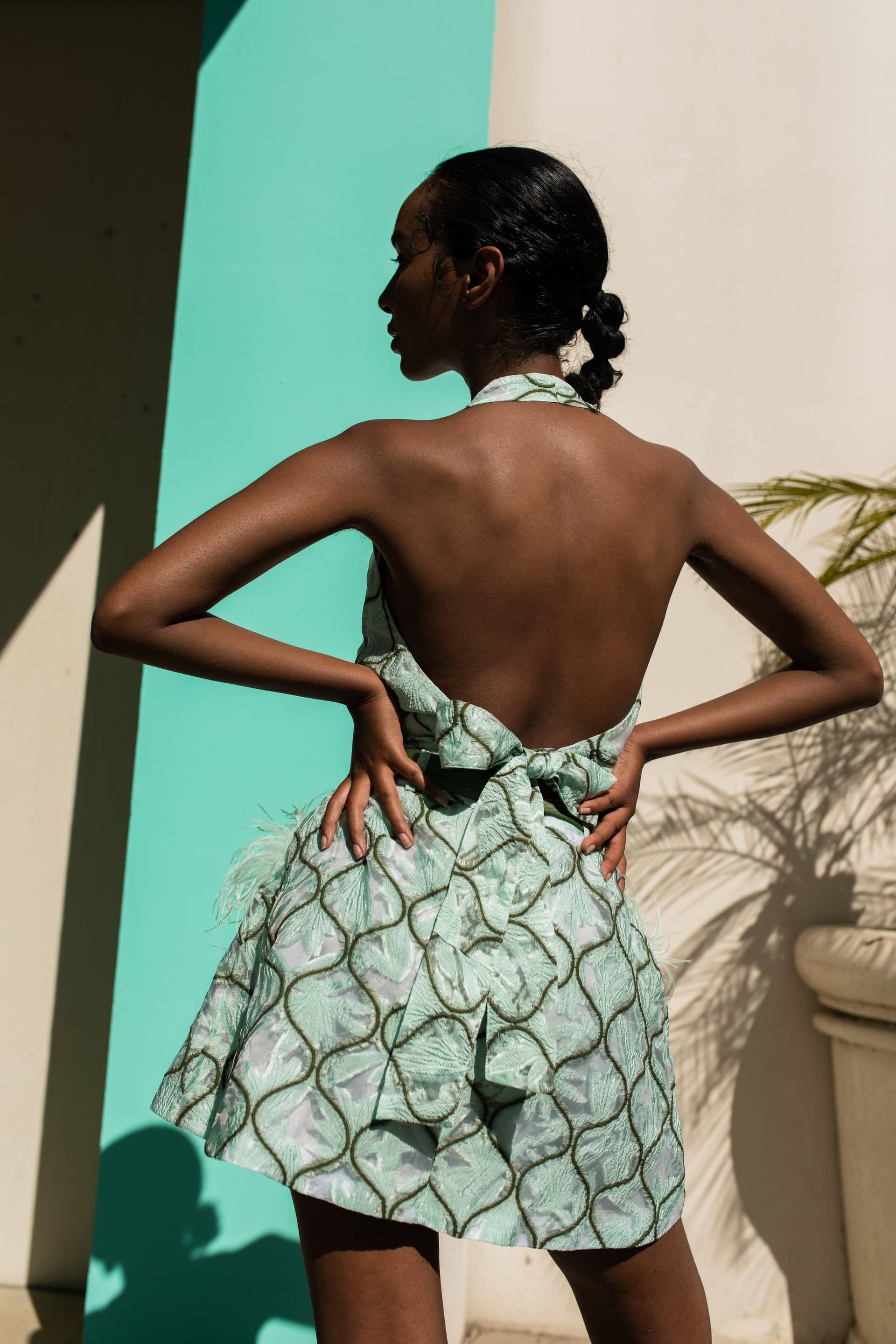 Mint Cross-Front Top made by ANDREEVA