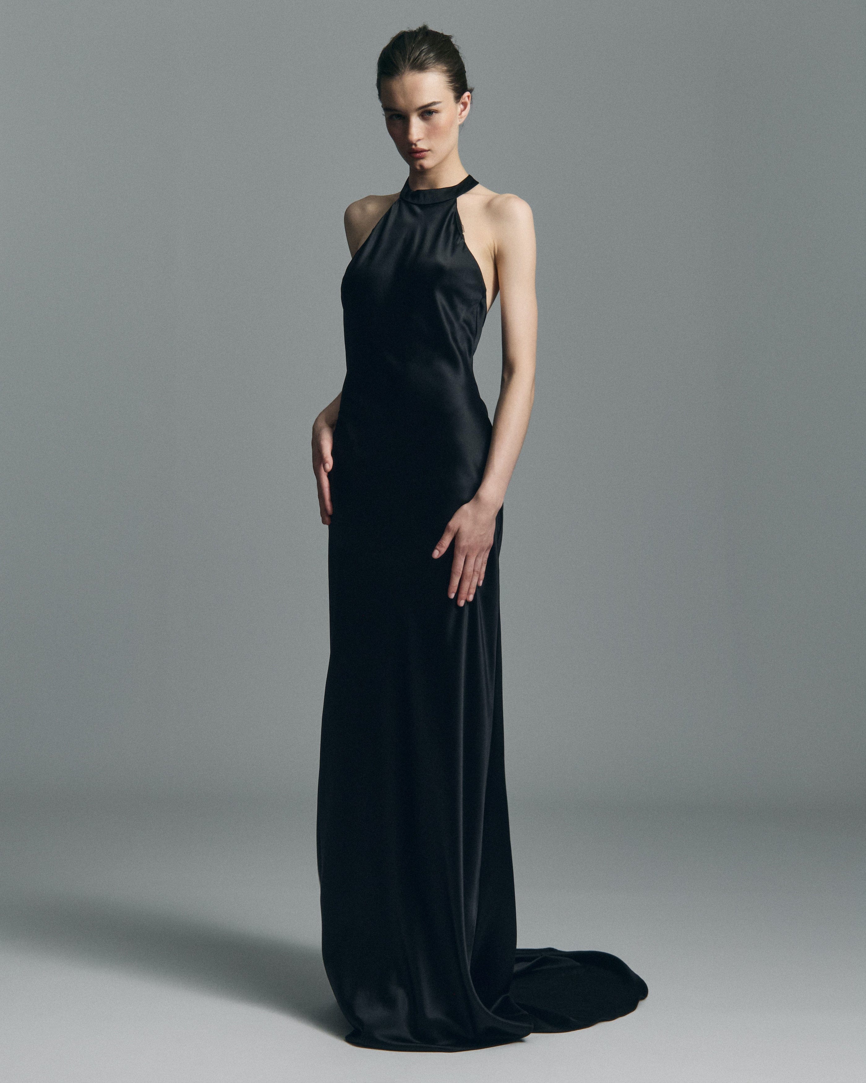 Nightfall Silk Maxi Dress made by Francesca Miranda