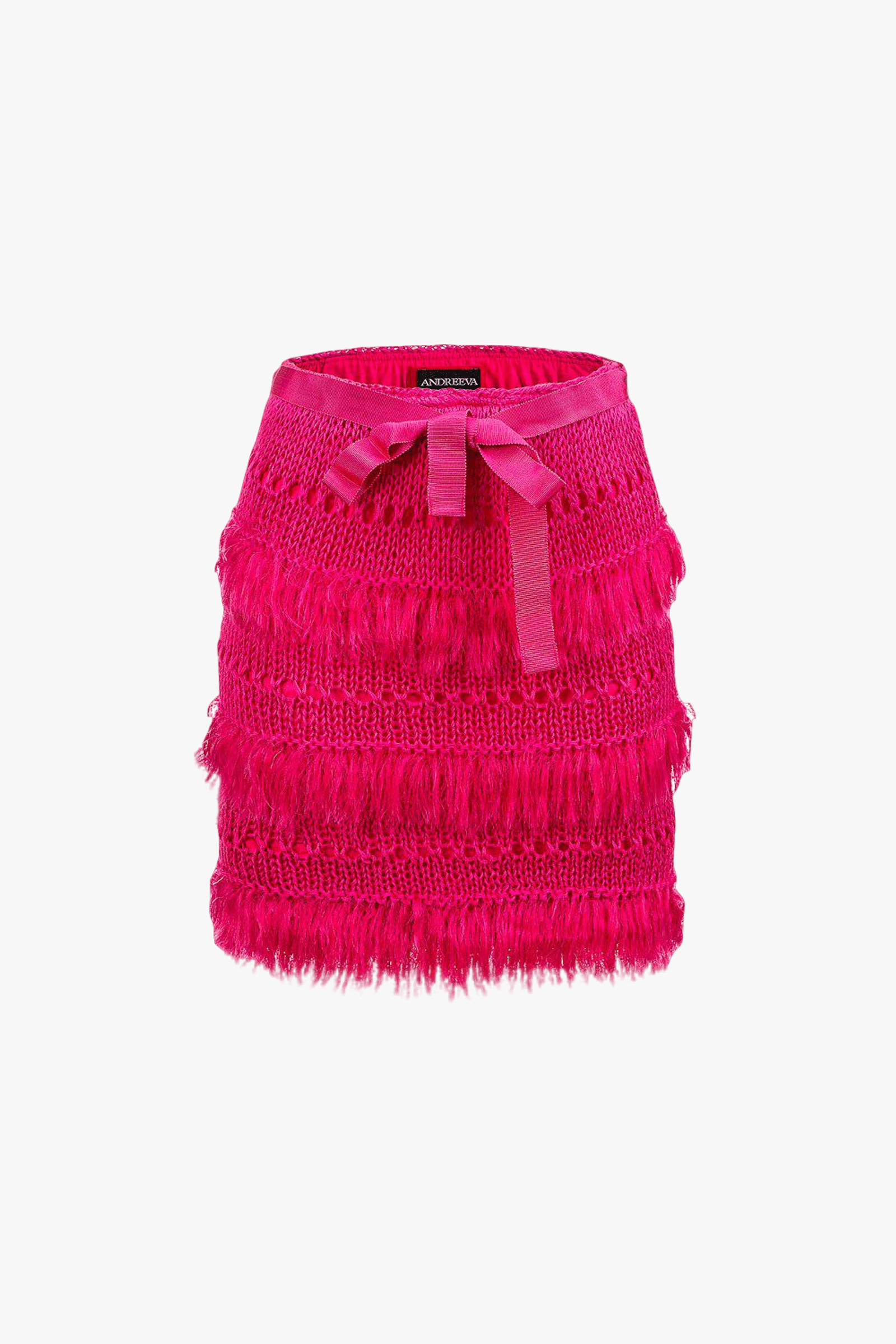 Purple Handmade Knit Skirt made by ANDREEVA