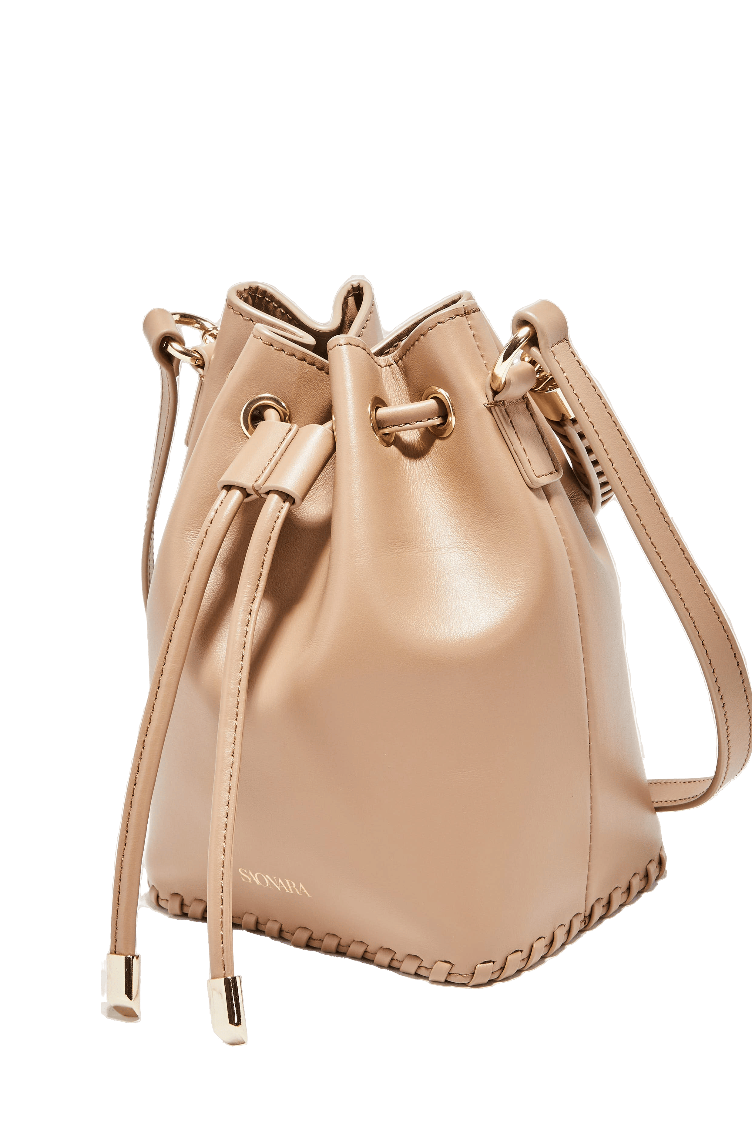 SAONARA MINI BUCKET MOKA LEATHER made by Saonara