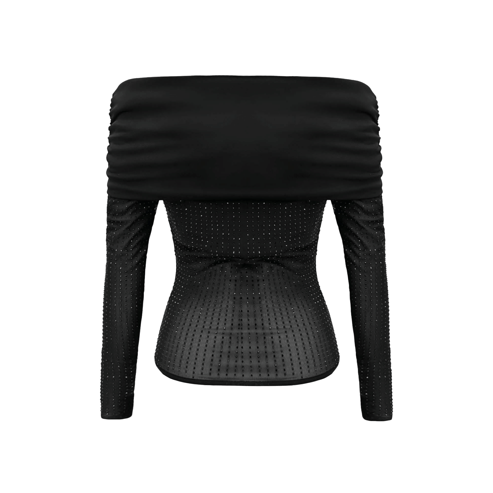 Off Shoulder Rhinestone Blouse made by OW Collection