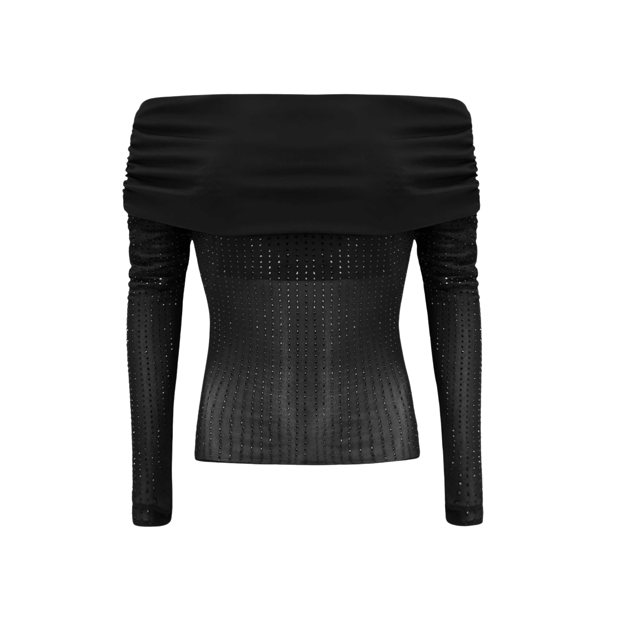 Off Shoulder Rhinestone Blouse made by OW Collection