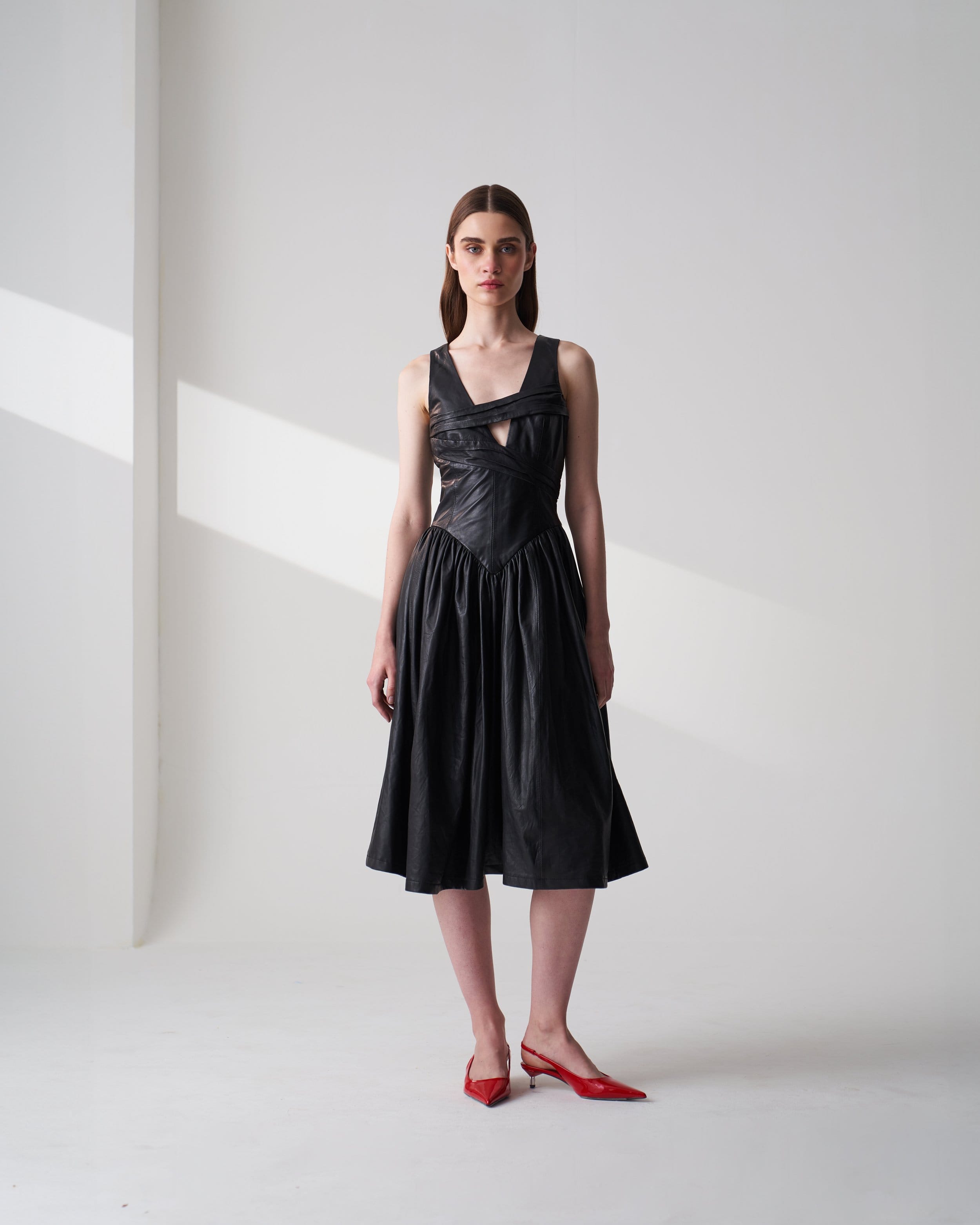 Black Leather Dress made by Szabo Sihag