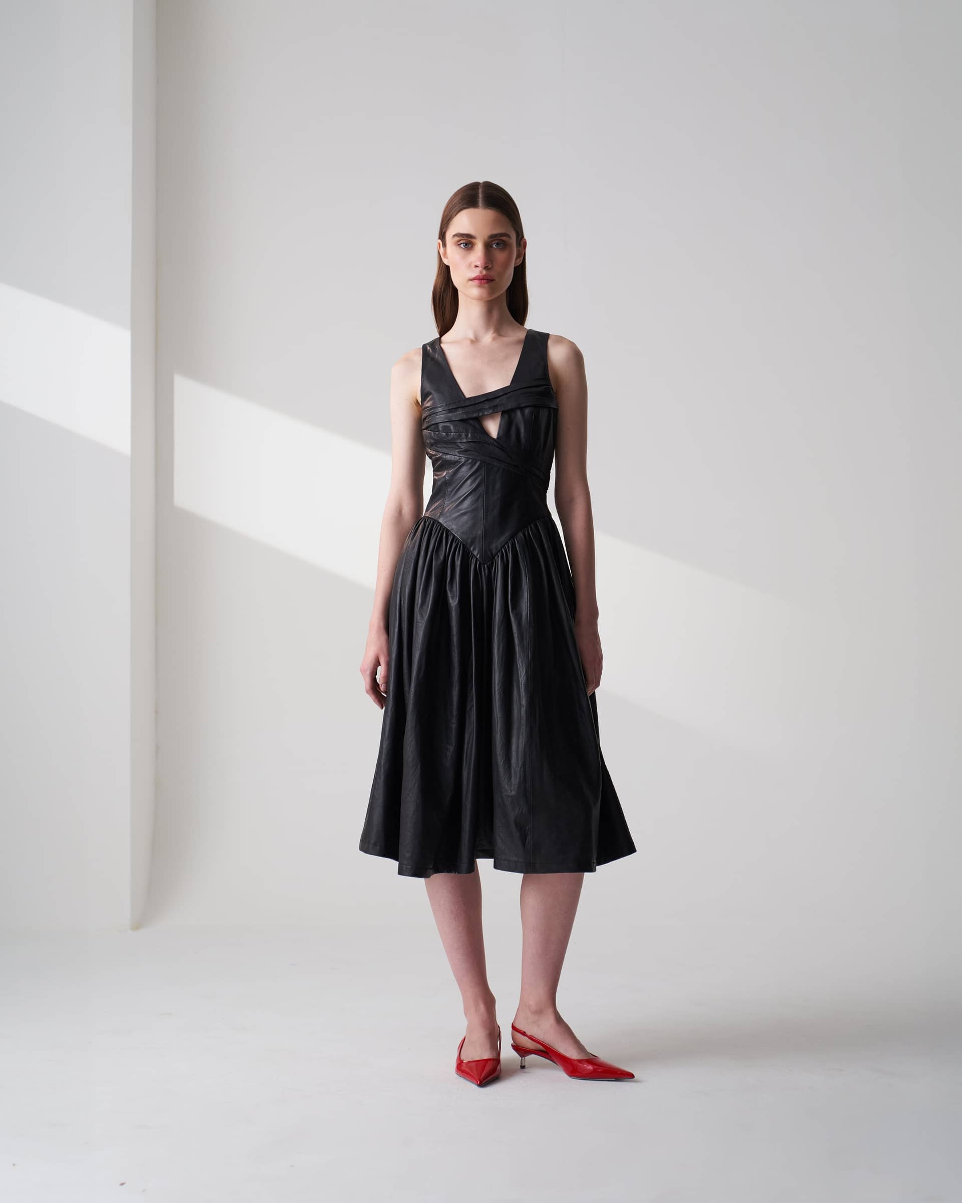 Black Leather Dress made by Szabo Sihag