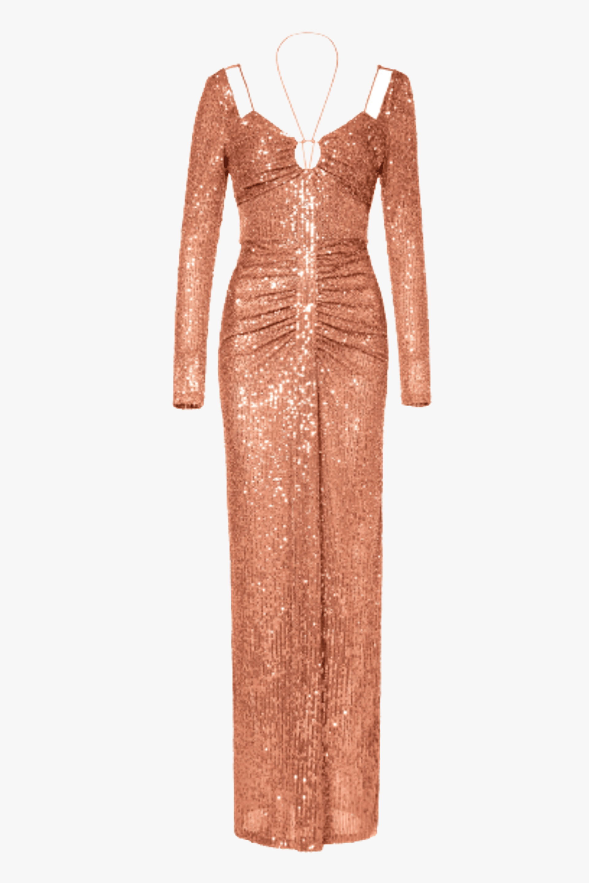 Dress Dianna Apricot Brandy in Brown made by HALEWSKI
