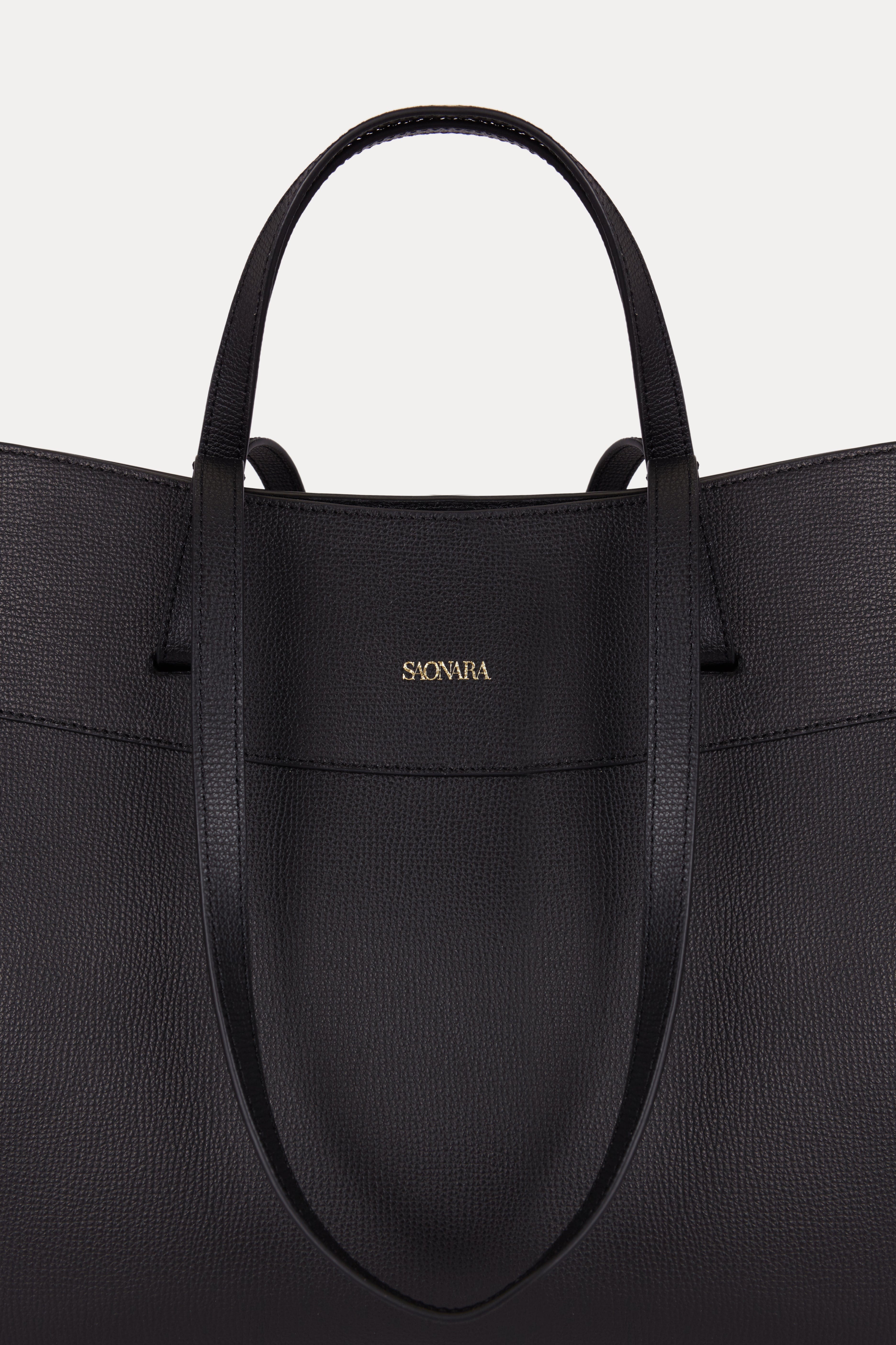 SAONARA SHOPPING TOTAL BLACK PIEL made by Saonara