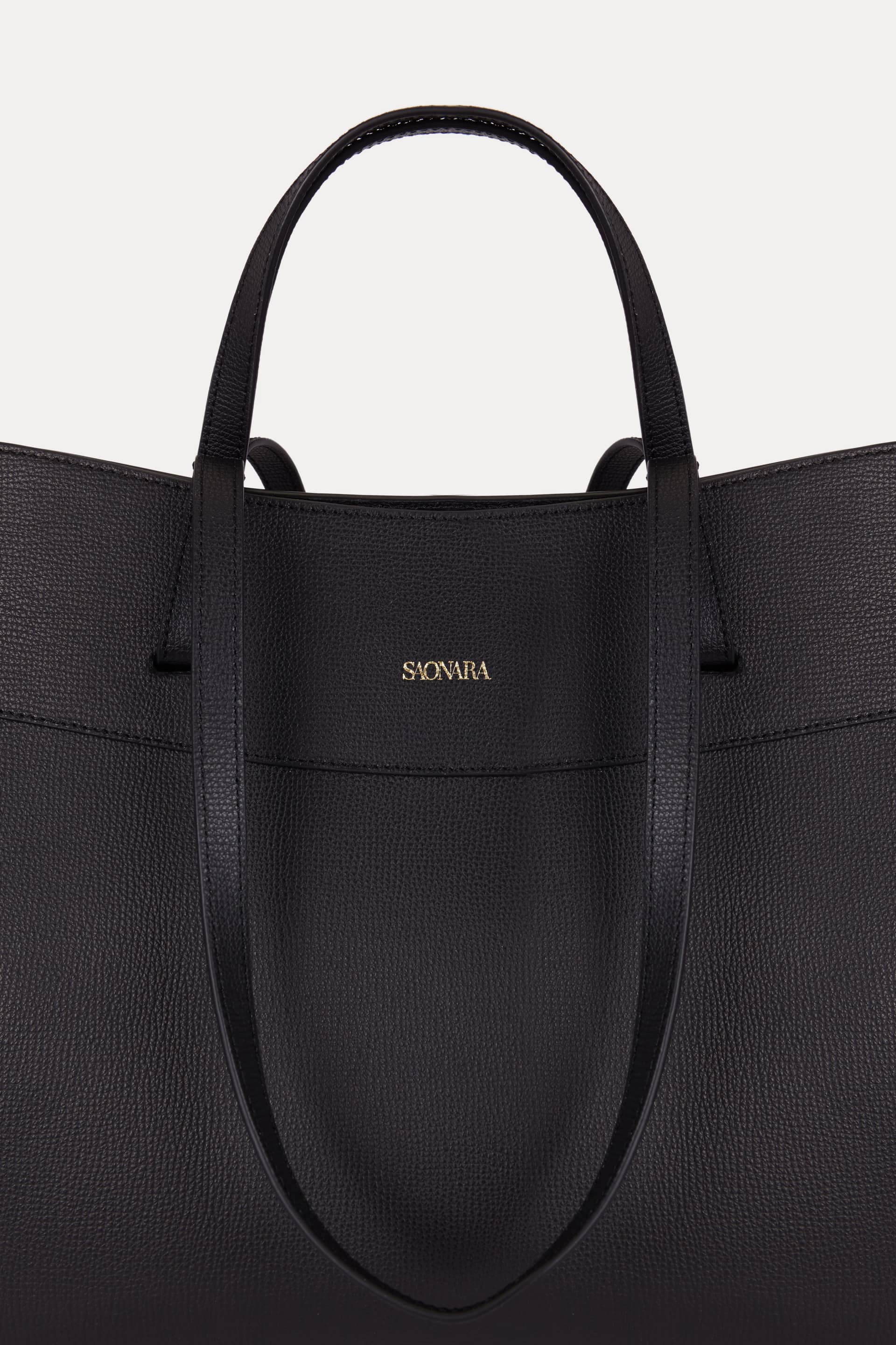 SAONARA SHOPPING TOTAL BLACK PIEL made by Saonara