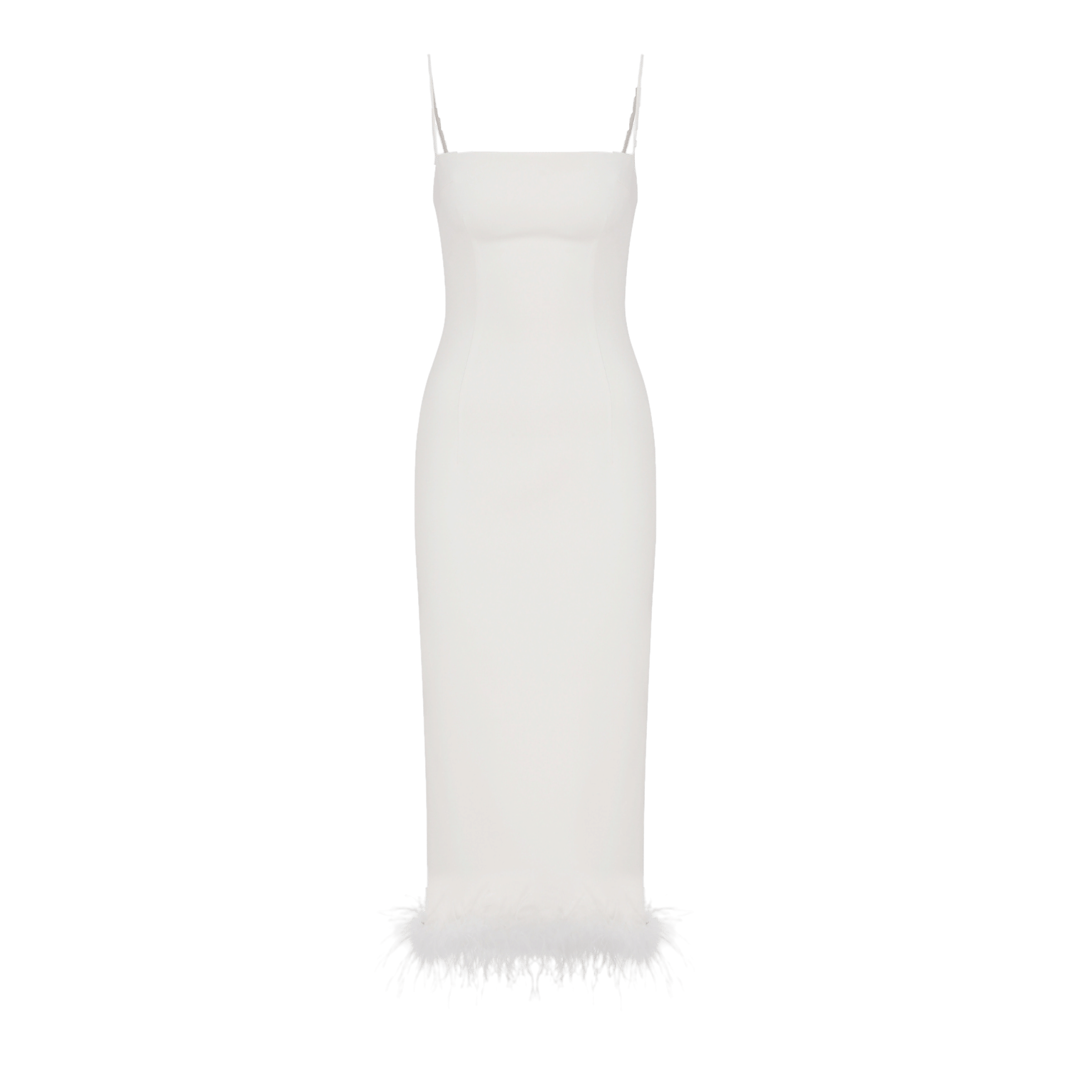 Miles Crepe Midi Dress in Vanilla Ice in White made by Nazli Ceren