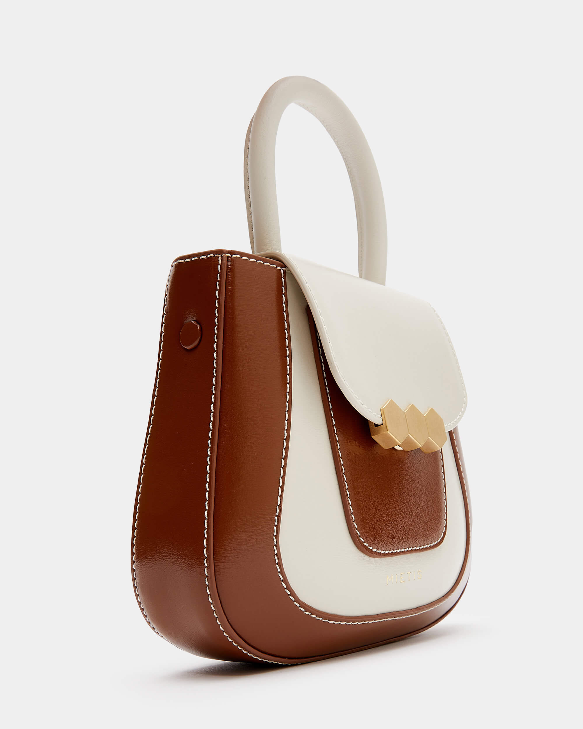 Mini Jill White / Tan in White made by Mietis