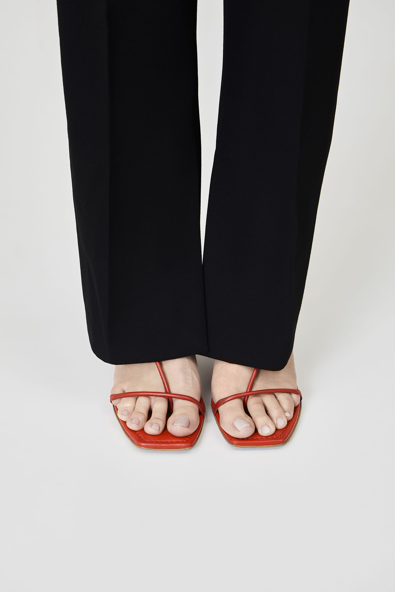 The Strappy Sandal - Red made by ESSEN