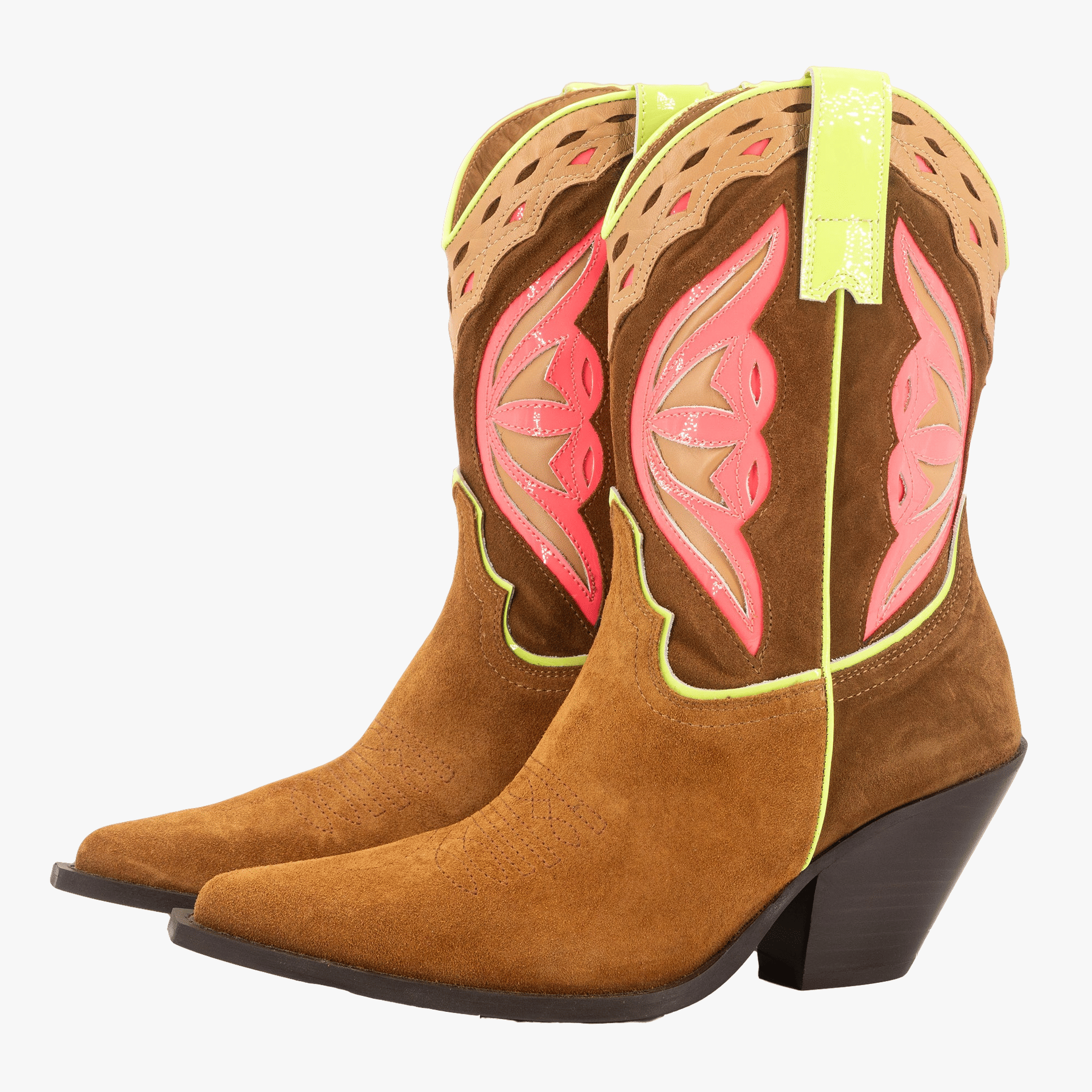 BROWN SUEDE COWBOY BOOTS made by Toral