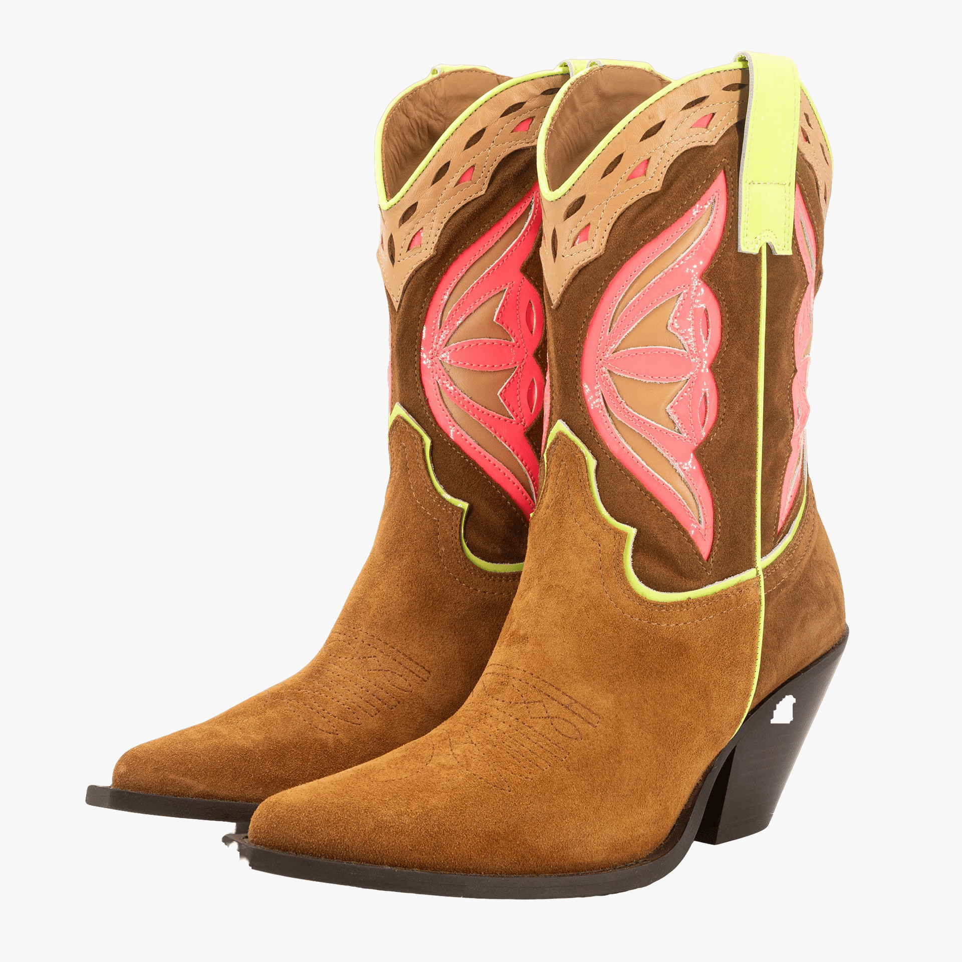 BROWN SUEDE COWBOY BOOTS made by Toral