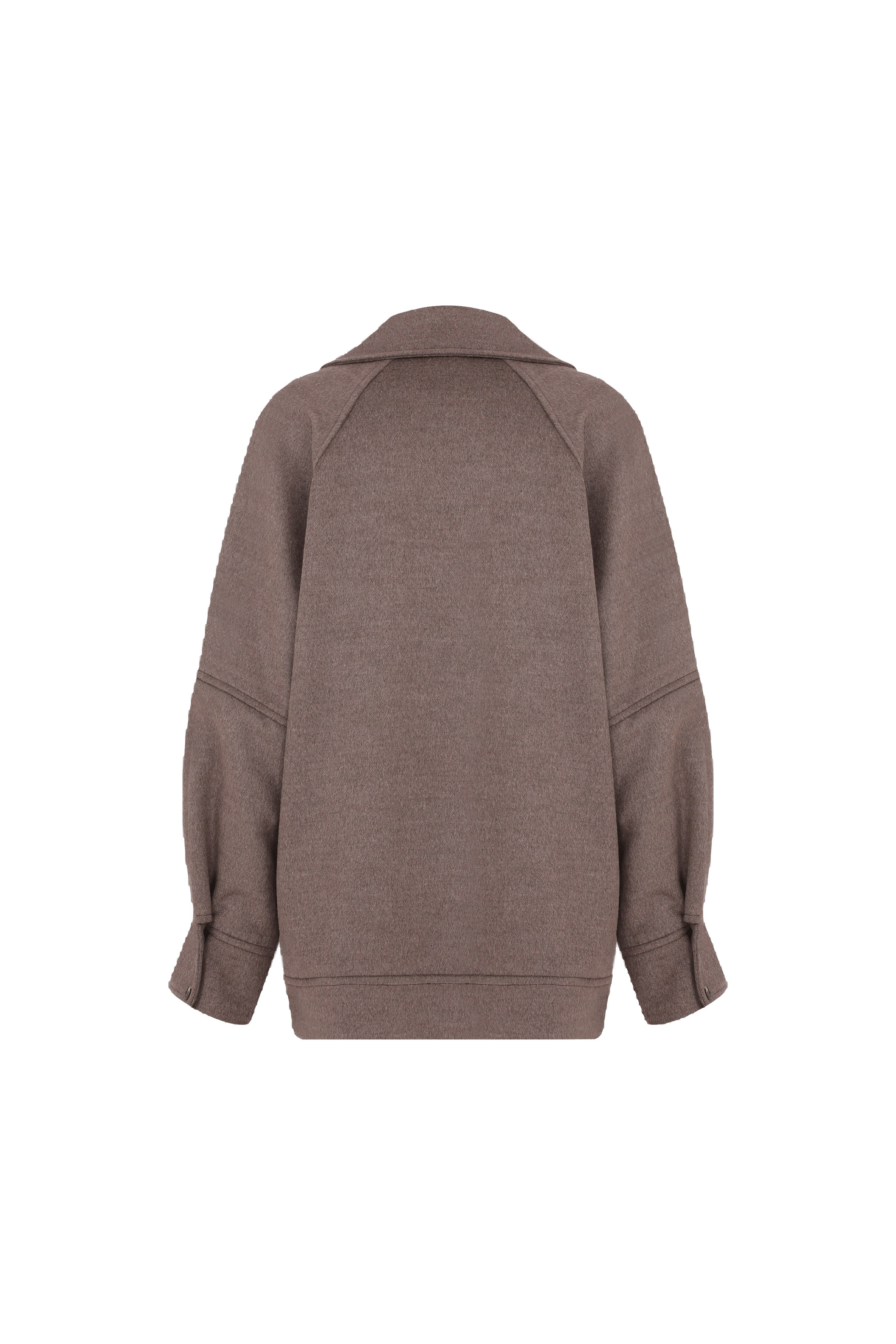 Terry Cashmere Coat in Dark Brown in Brown made by Nazli Ceren