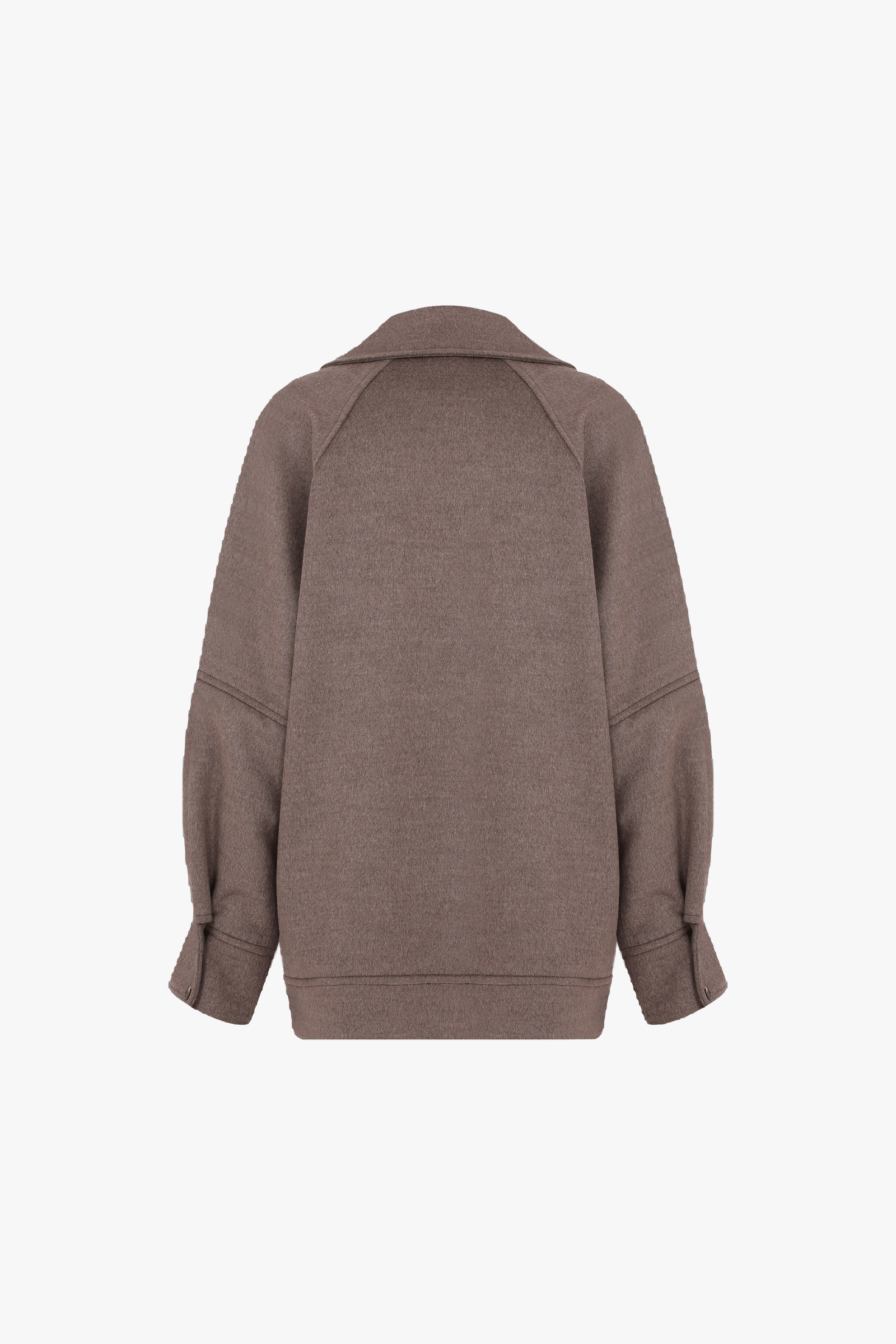 Terry Cashmere Coat in Dark Brown in Brown made by Nazli Ceren