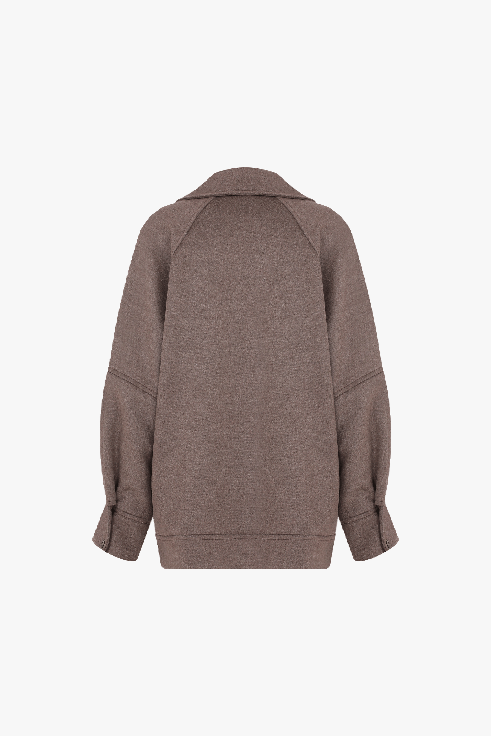 Terry Cashmere Coat in Dark Brown in Brown made by Nazli Ceren