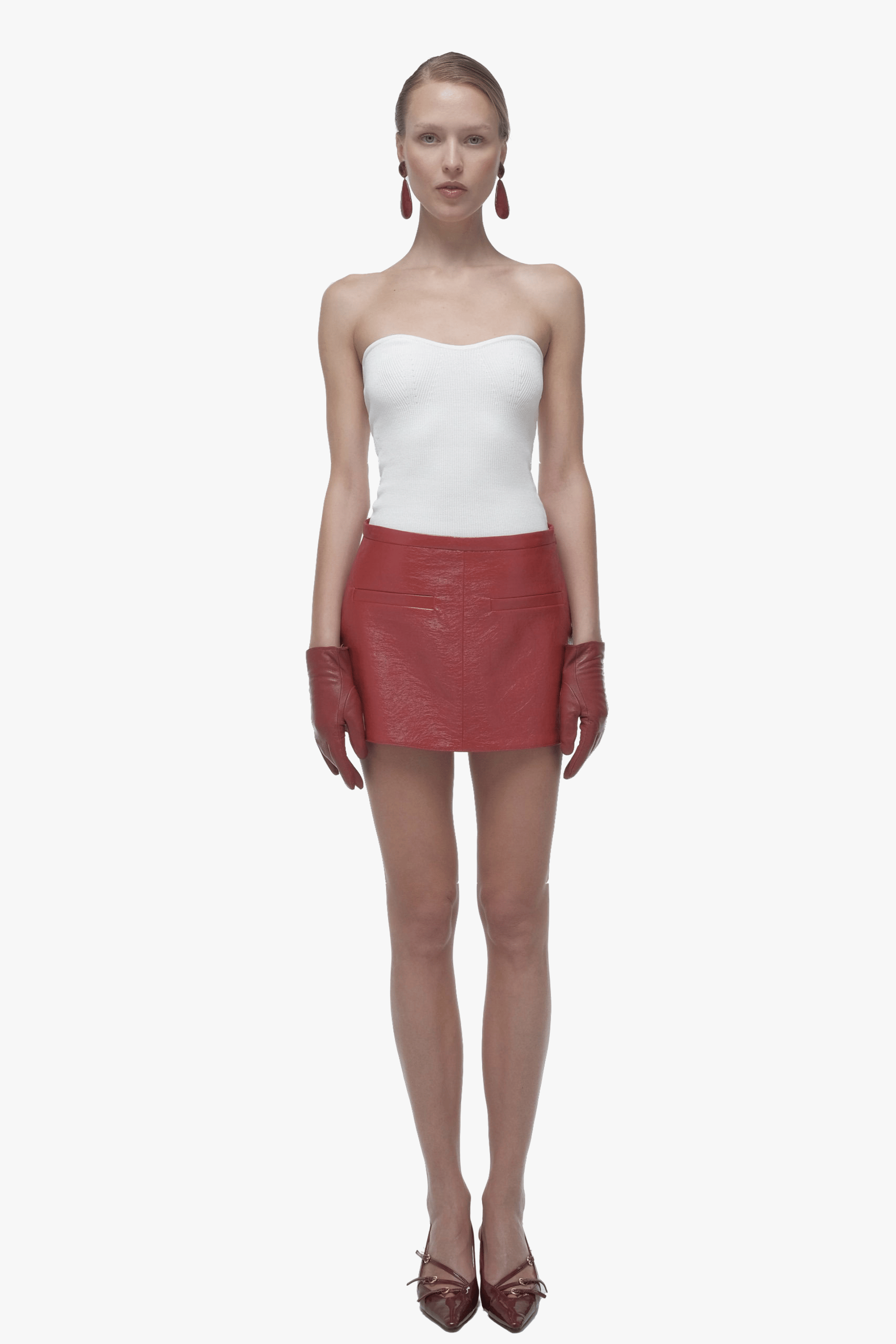 Patent leather mini skirt made by AFTERHOURS