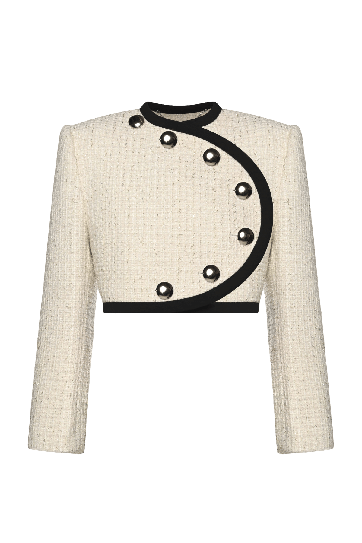 TWEED ASYMMETRIC JACKET made by KEBURIA