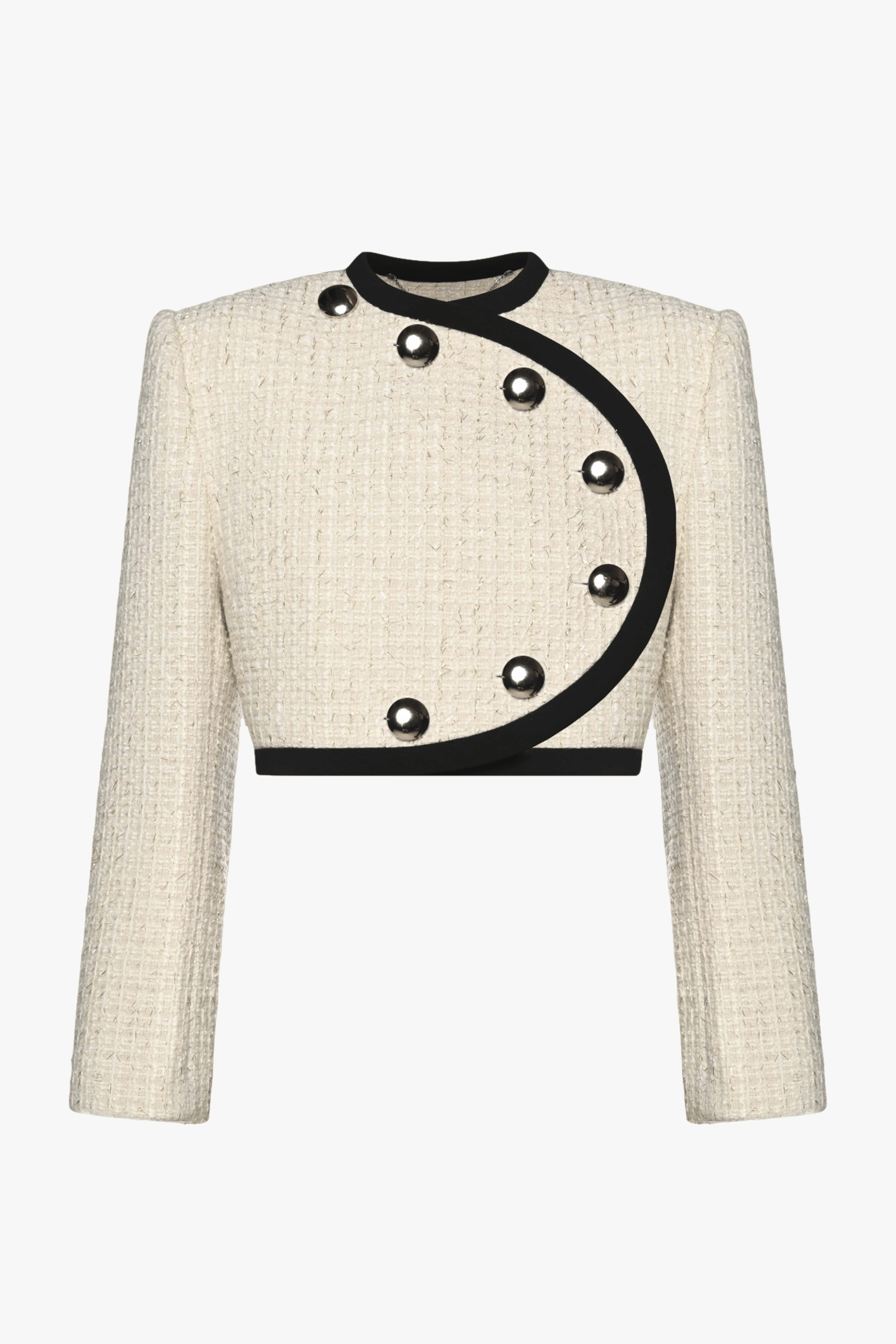 TWEED ASYMMETRIC JACKET made by KEBURIA