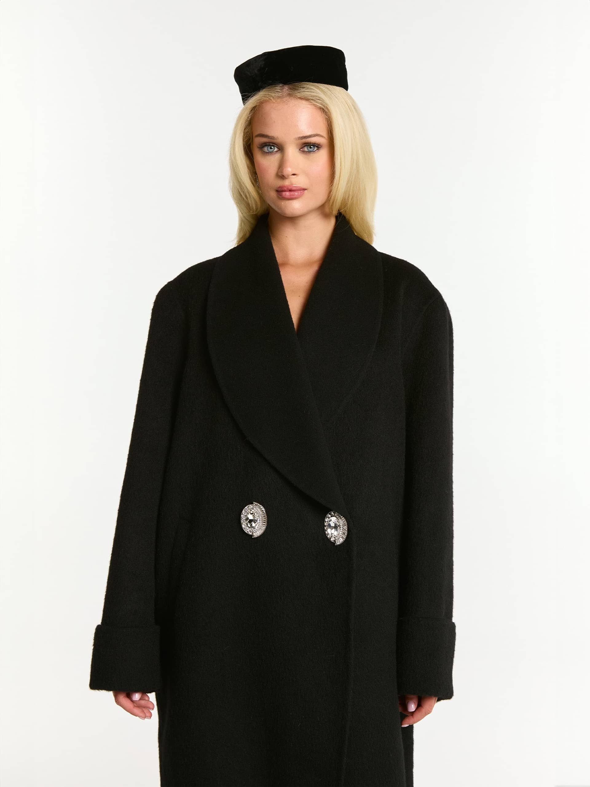 Audrina Coat (Black) made by Nana Jacqueline