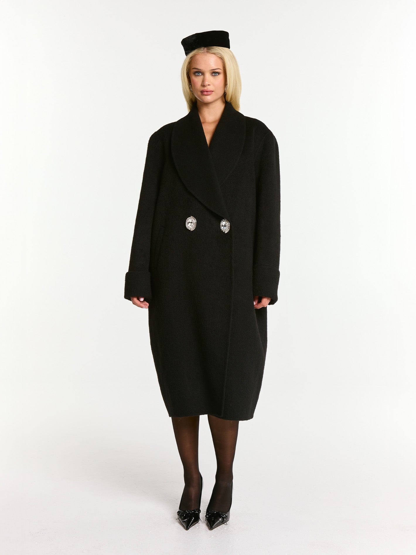 Audrina Coat (Black) made by Nana Jacqueline