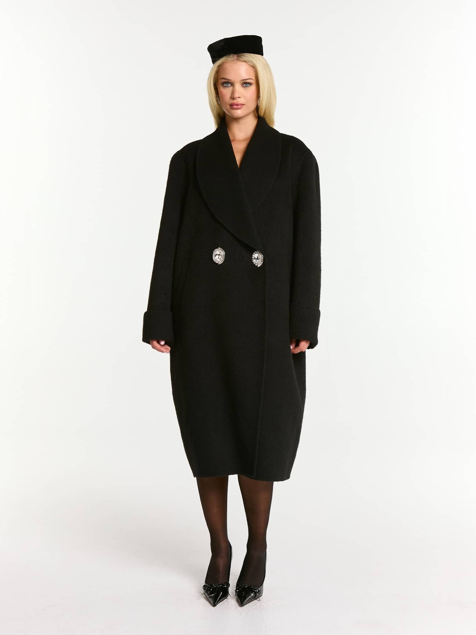 Audrina Coat (Black) made by Nana Jacqueline