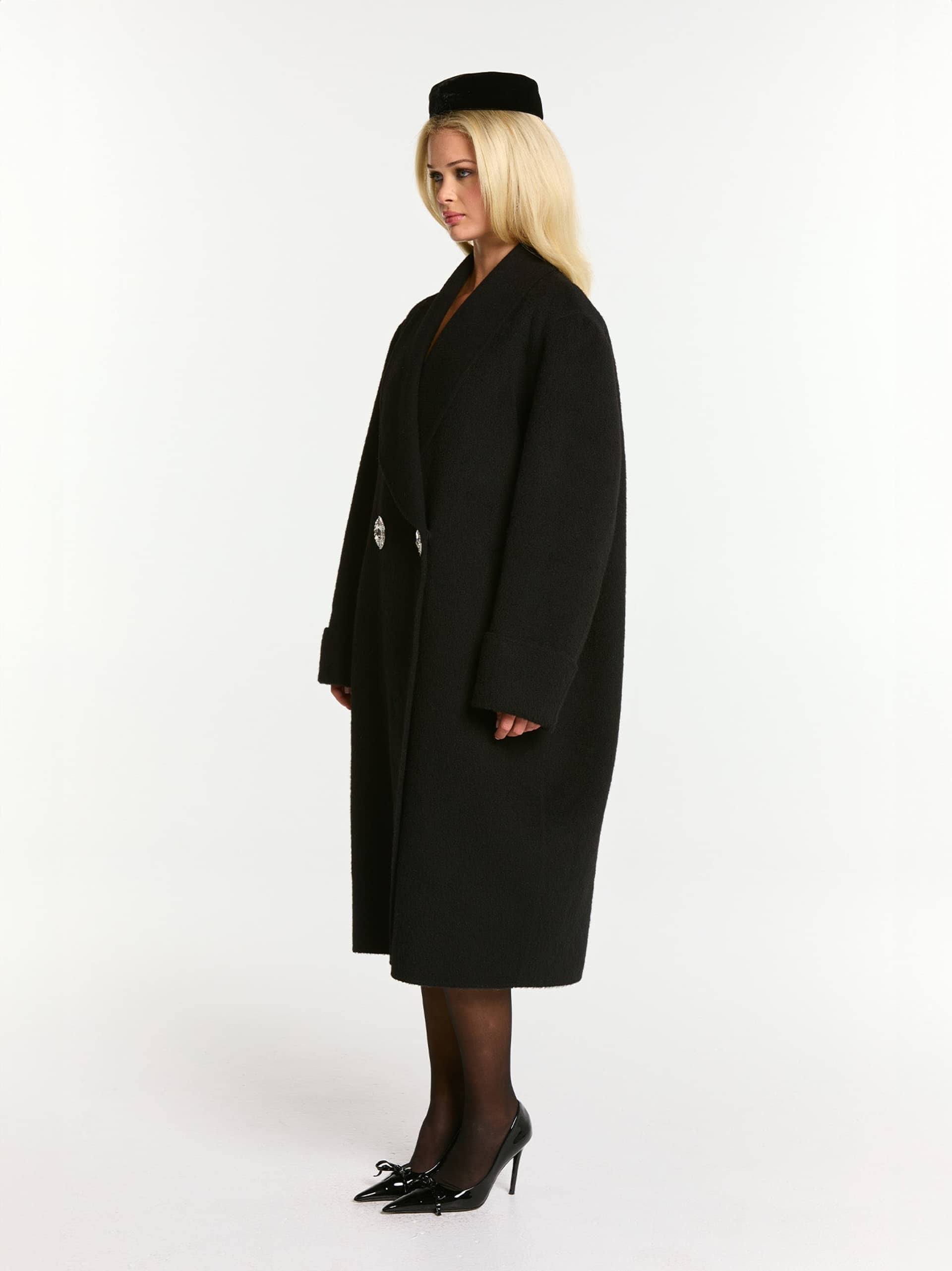 Audrina Coat (Black) made by Nana Jacqueline
