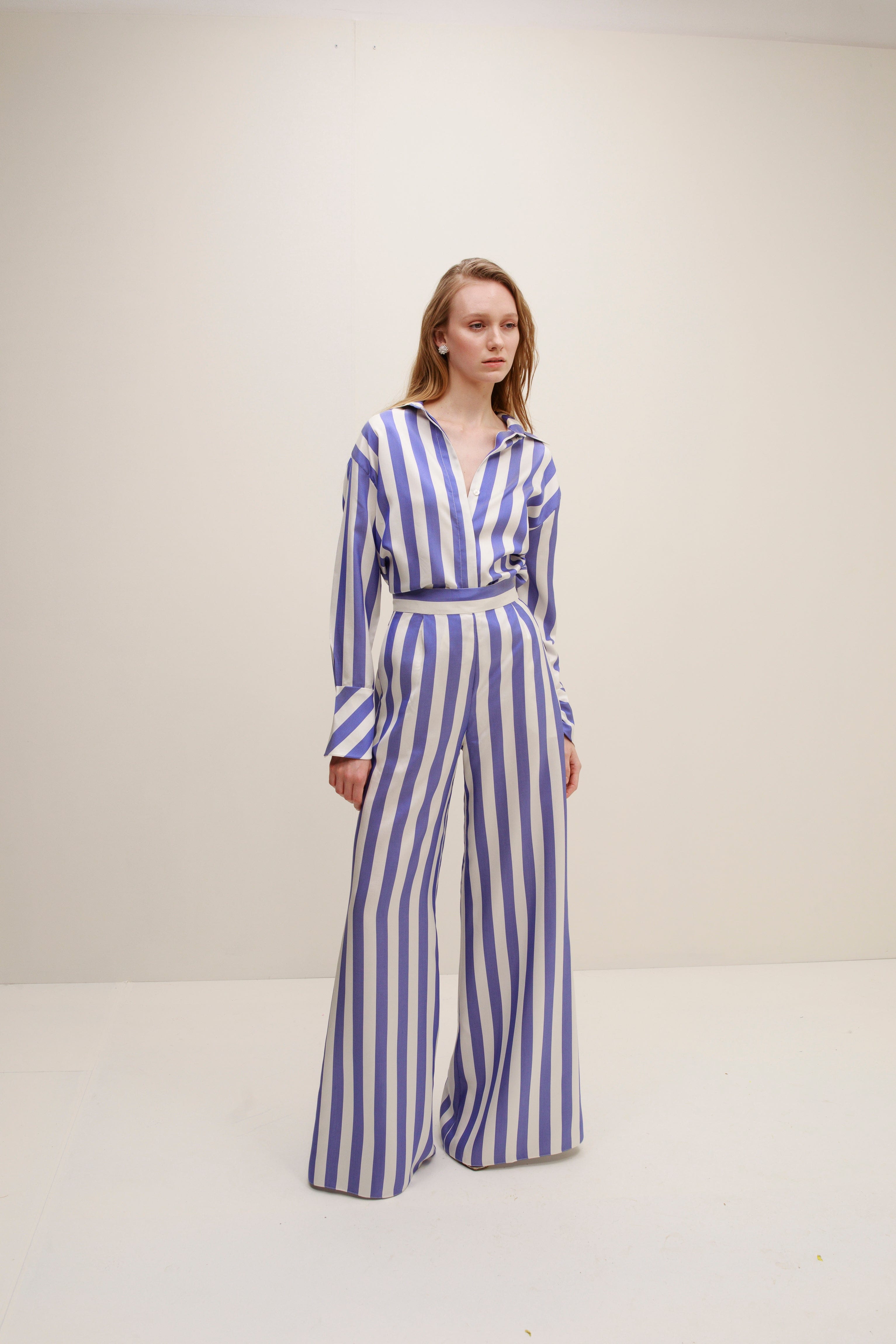 Acqua Silk Pants made by Francesca Miranda