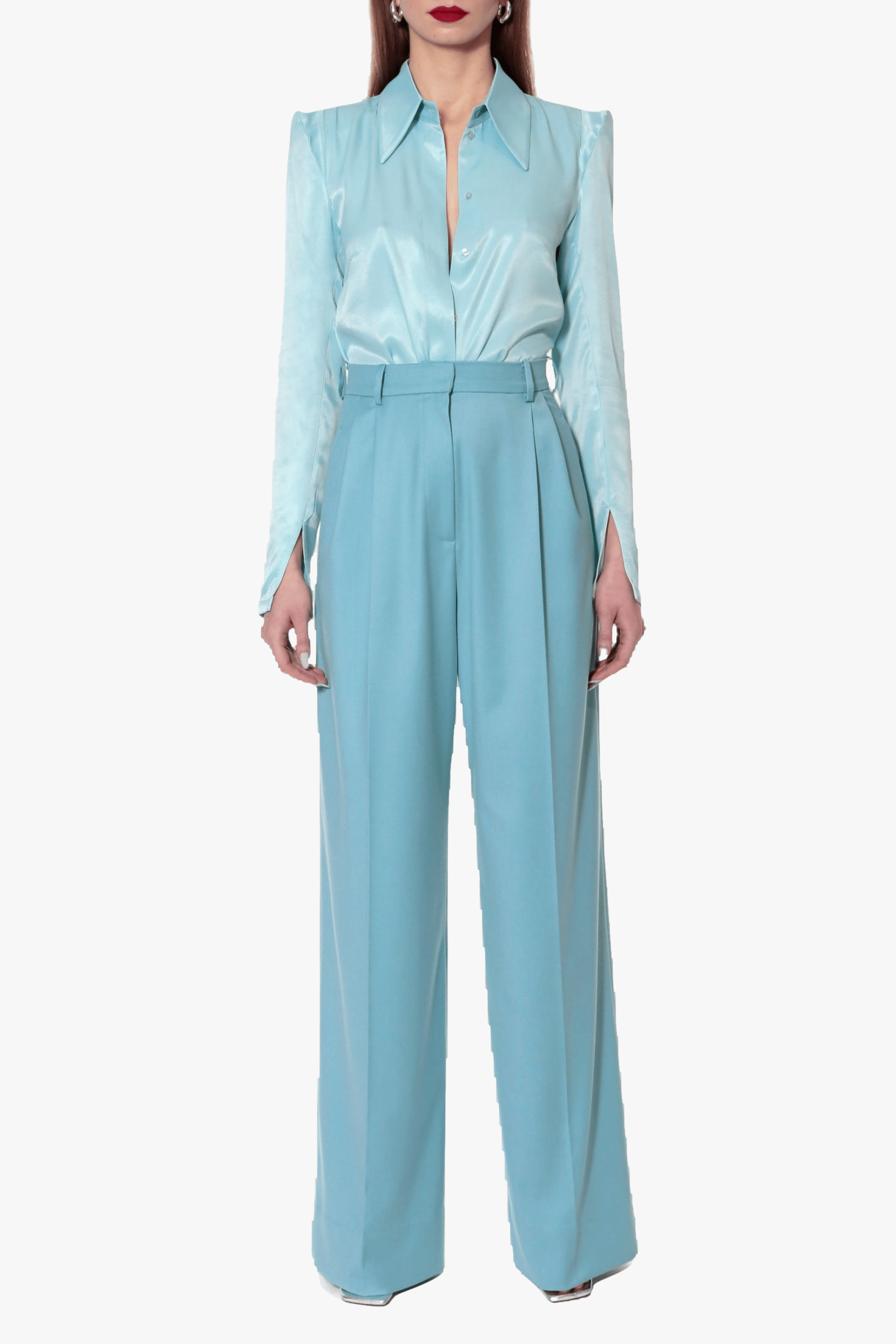 Blouse Stevie How Blue Am I in Blue made by HALEWSKI