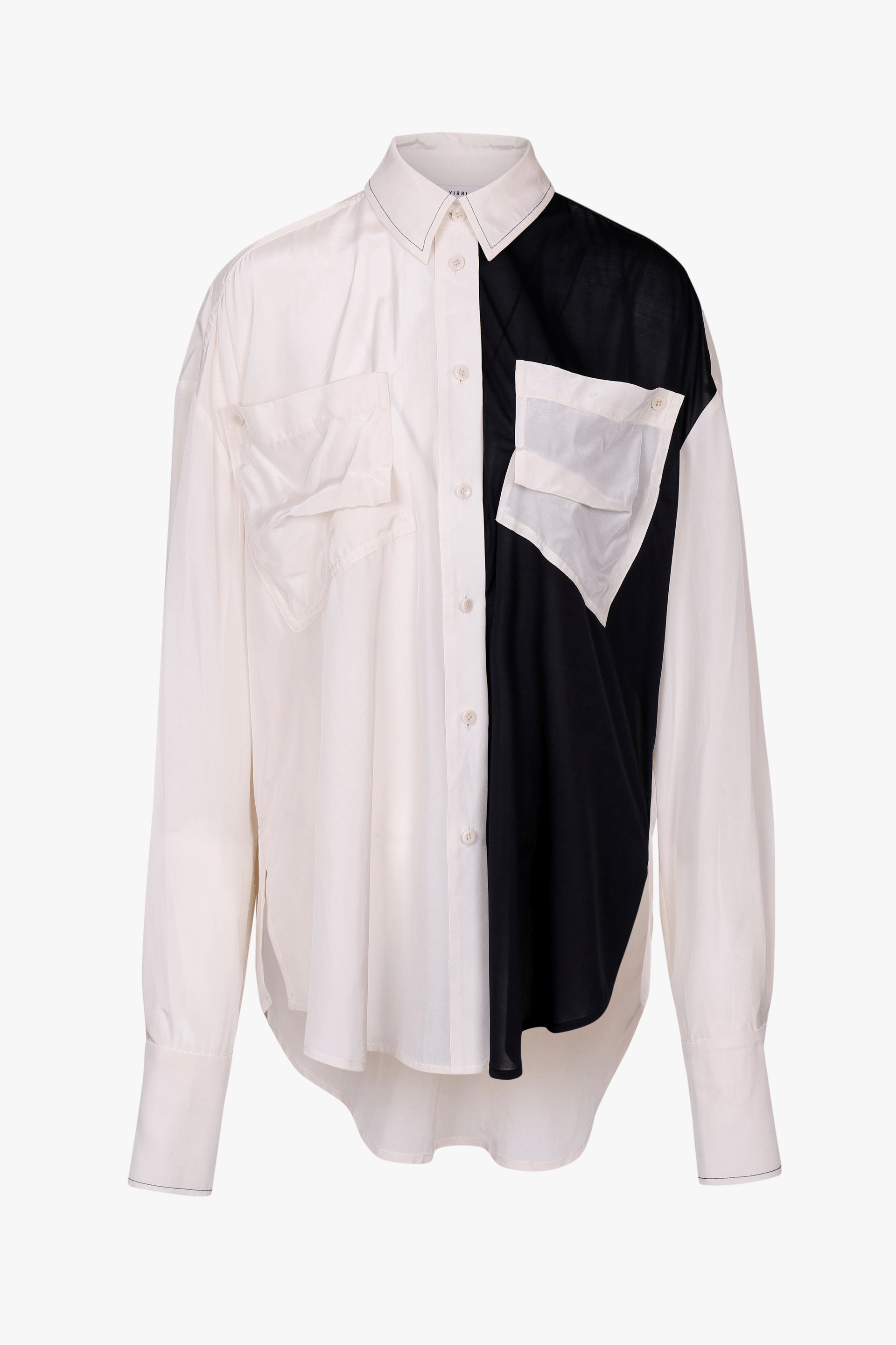 TWO-TONE OVERSIZED UTILITY SHIRT made by YIBRI
