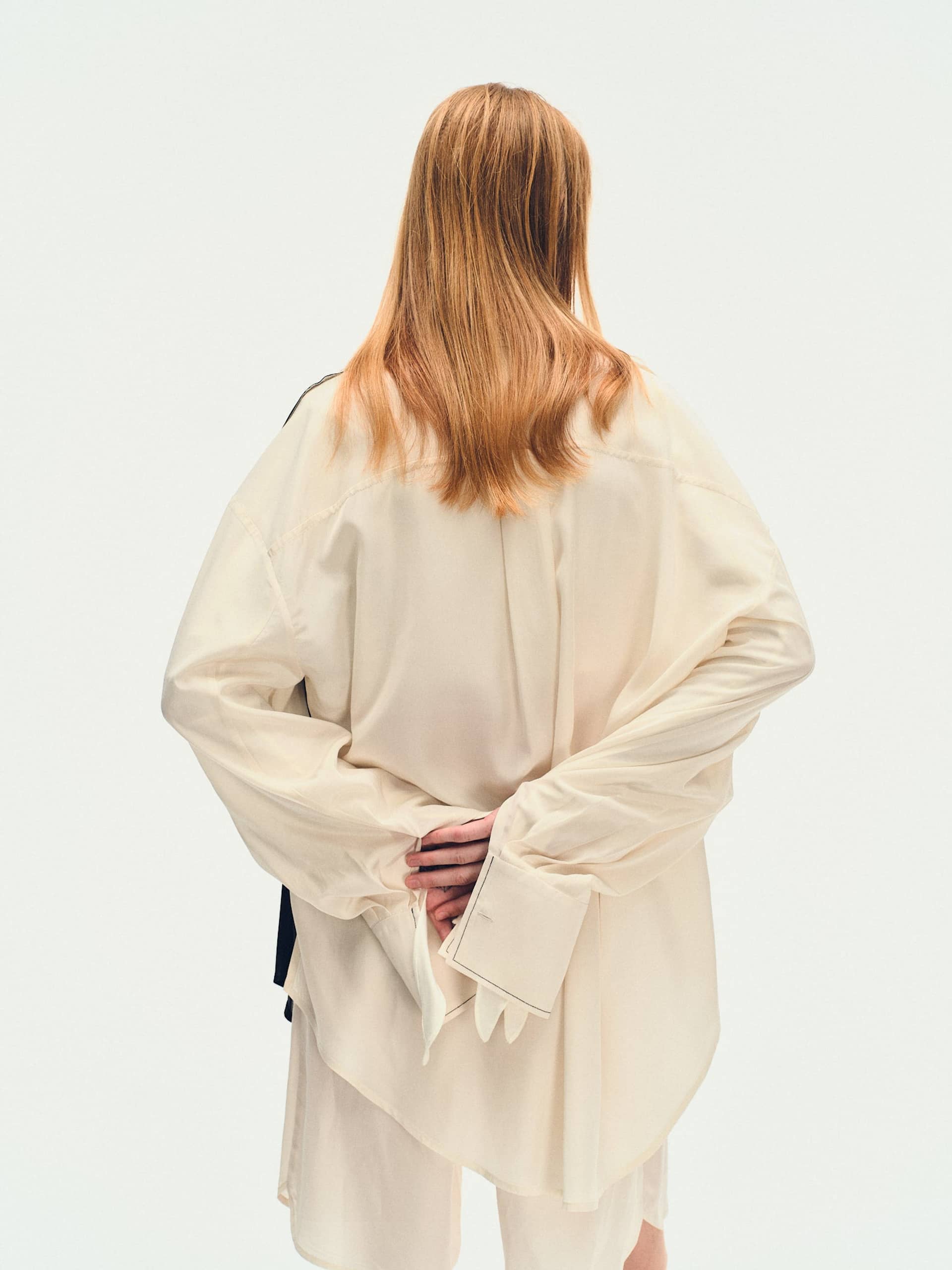 TWO-TONE OVERSIZED UTILITY SHIRT made by YIBRI