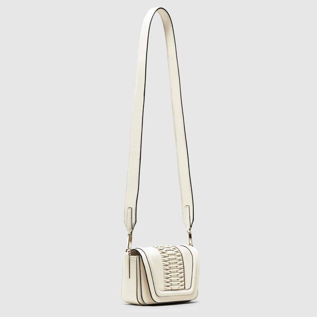 Mini Eugenia braided off white crossbody made by Yliana Yepez