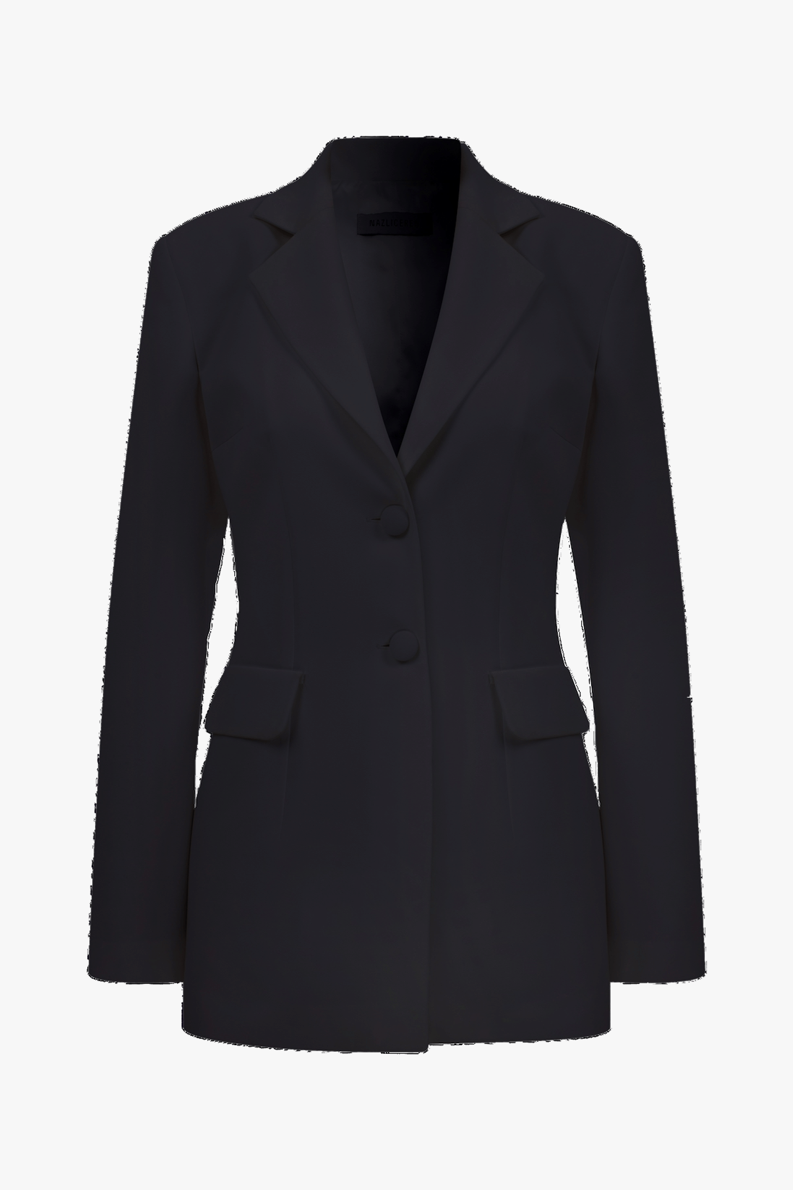 MARYLEBONE FITTED JACKET IN BLACK made by Nazli Ceren