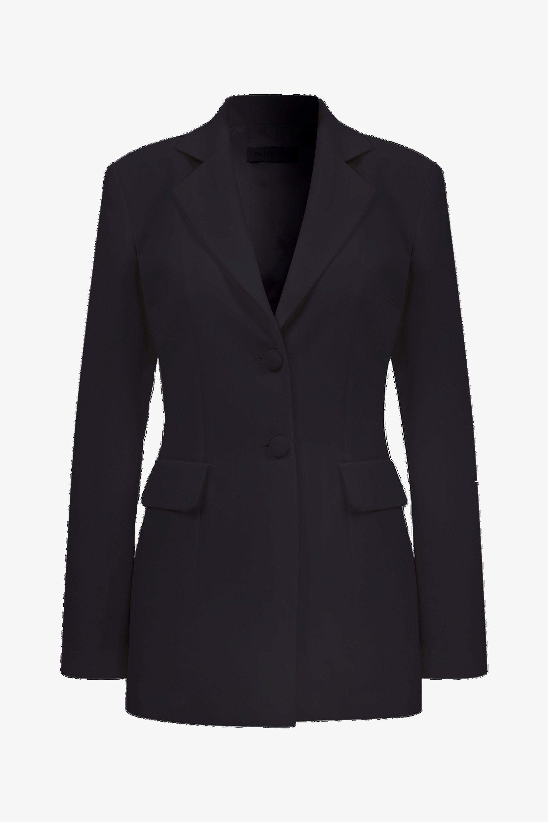 MARYLEBONE FITTED JACKET IN BLACK made by Nazli Ceren