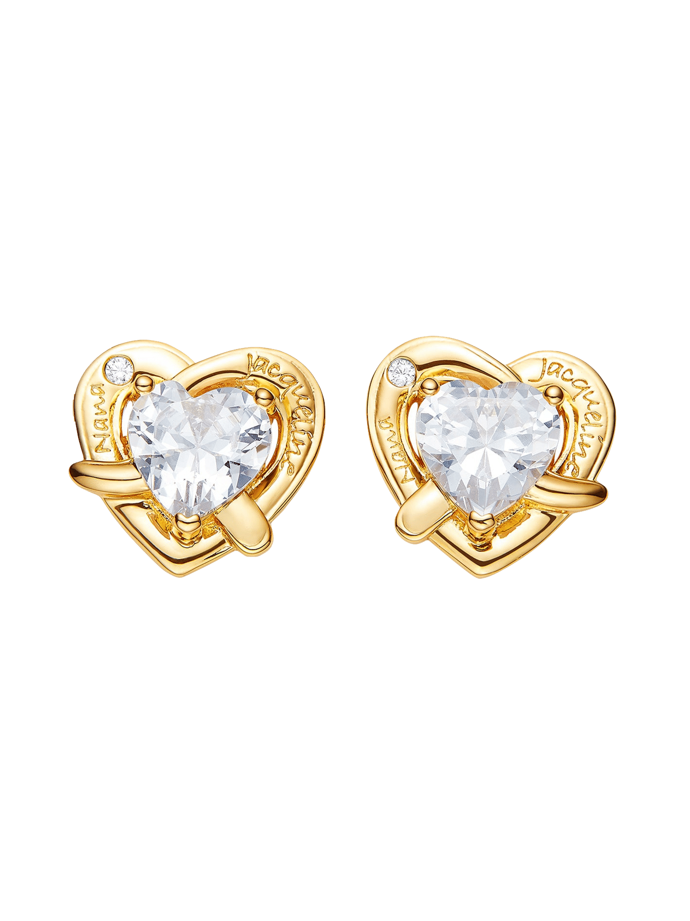 Ambre Heart Earrings (White) made by Nana Jacqueline