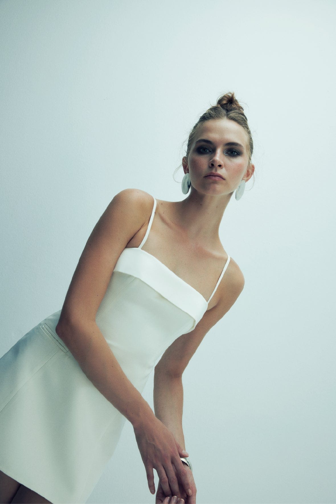 Gaia Mini Dress in Vanilla Ice made by Nazli Ceren