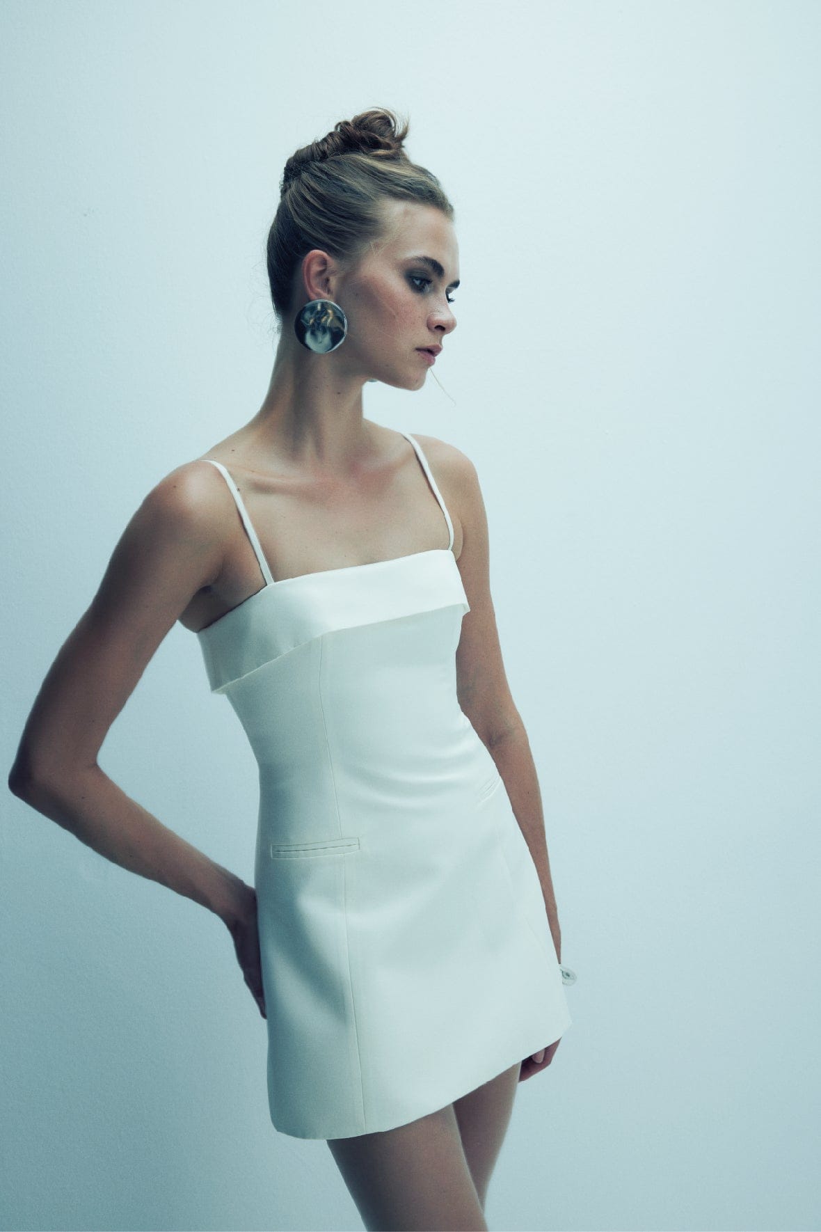 Gaia Mini Dress in Vanilla Ice made by Nazli Ceren