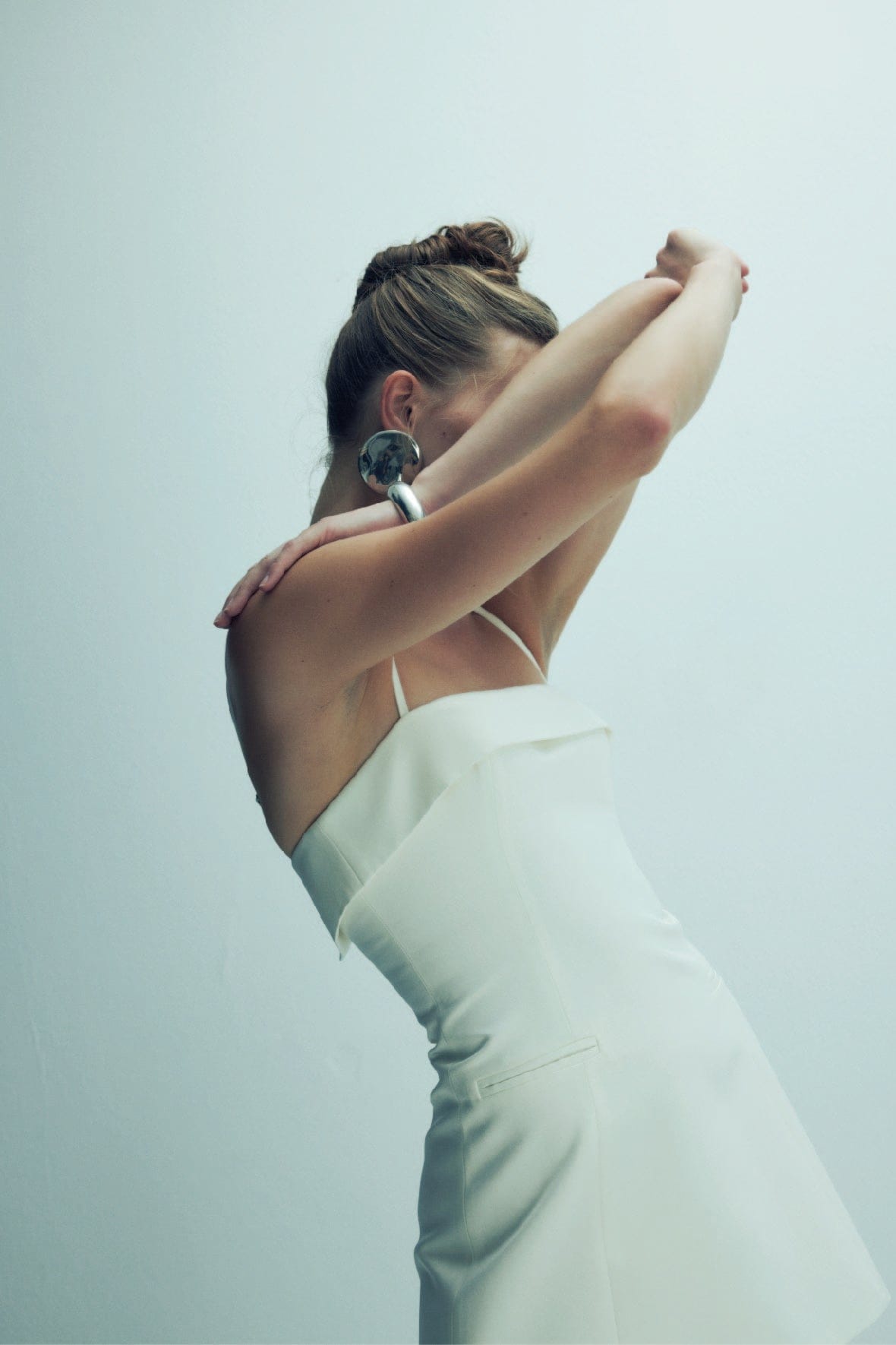 Gaia Mini Dress in Vanilla Ice made by Nazli Ceren