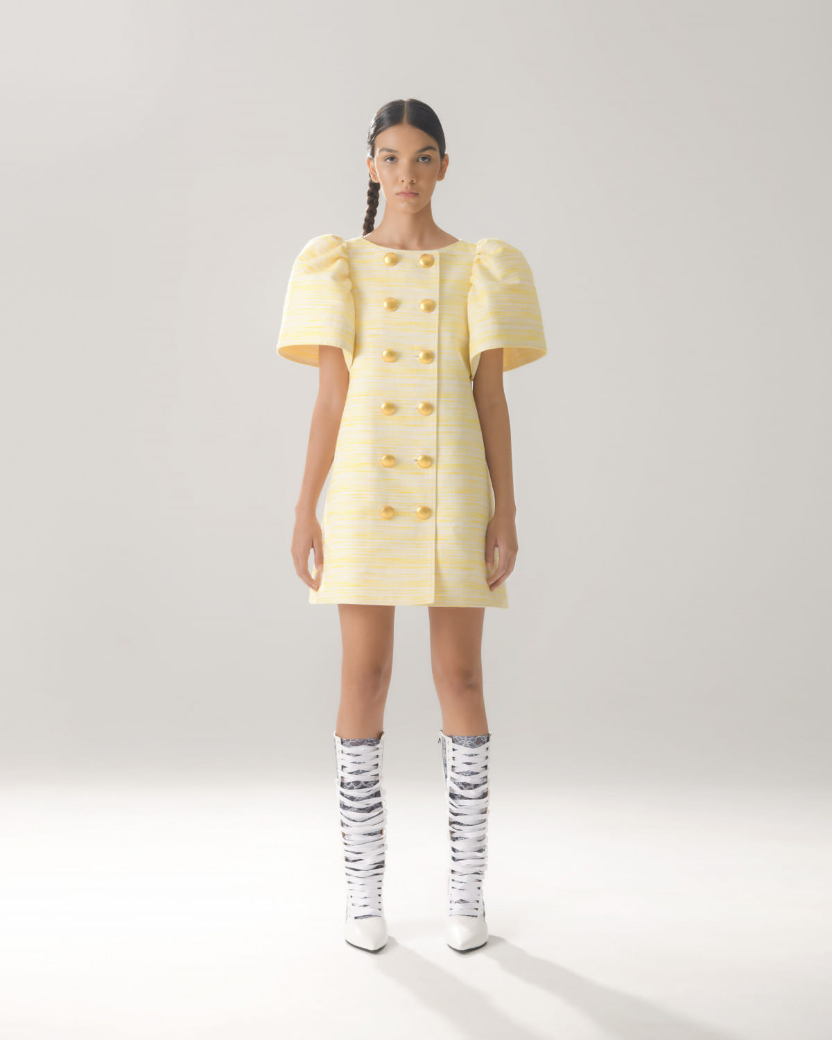 BELL-SLEEVE MINI DRESS made by KEBURIA