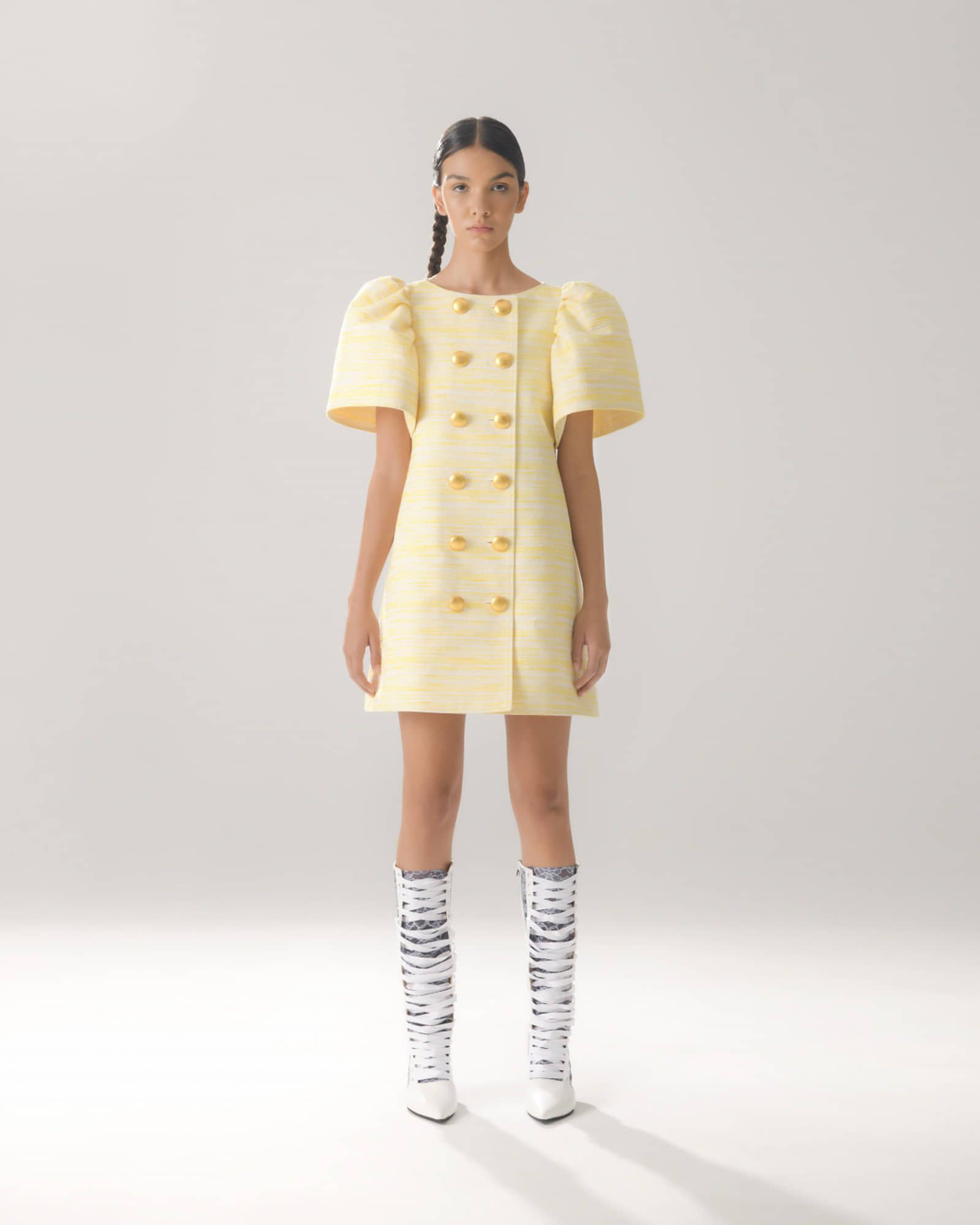 BELL-SLEEVE MINI DRESS made by KEBURIA