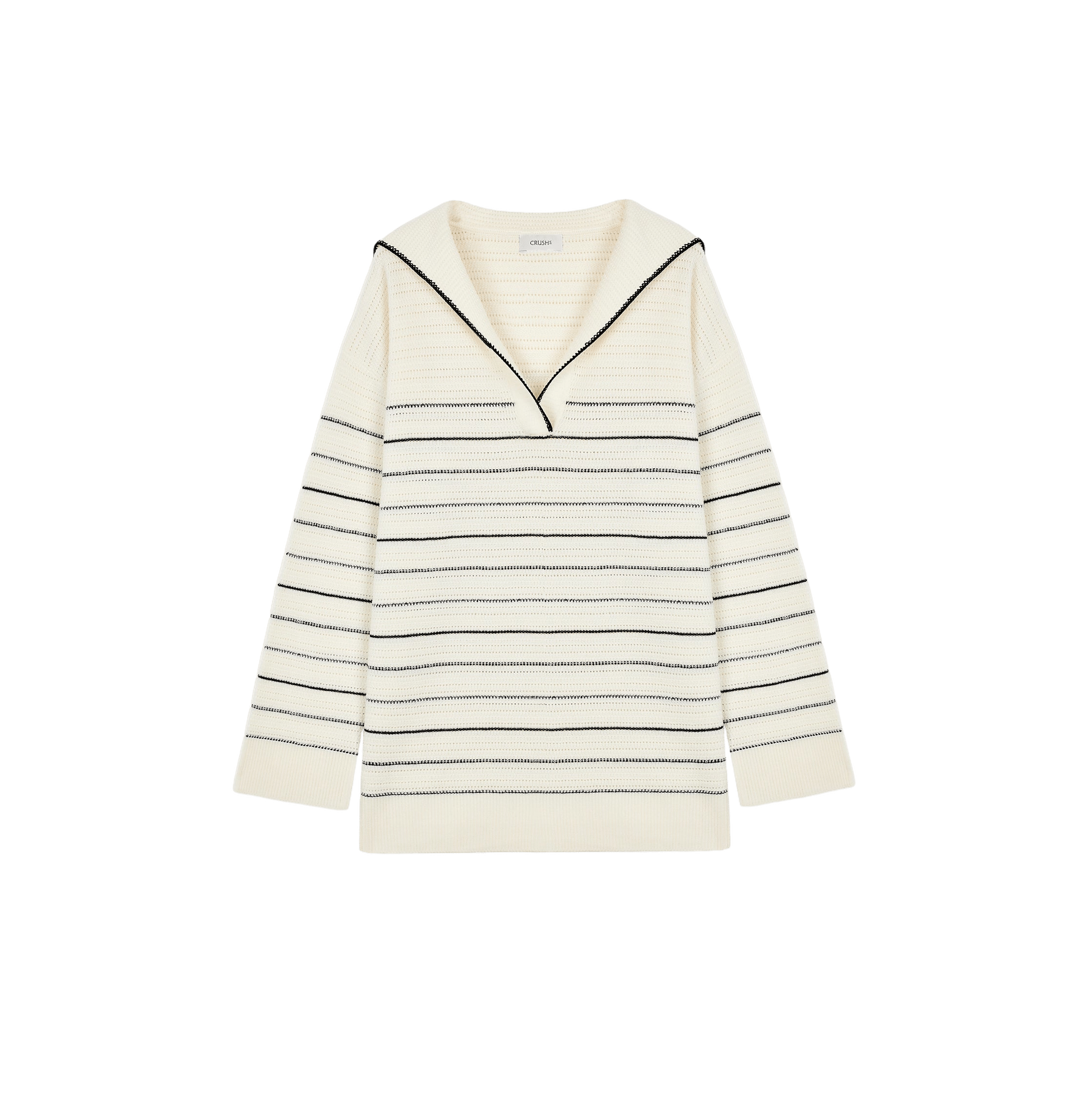 STRIPED SAILOR COLLAR SWEATER made by CRUSH Collection