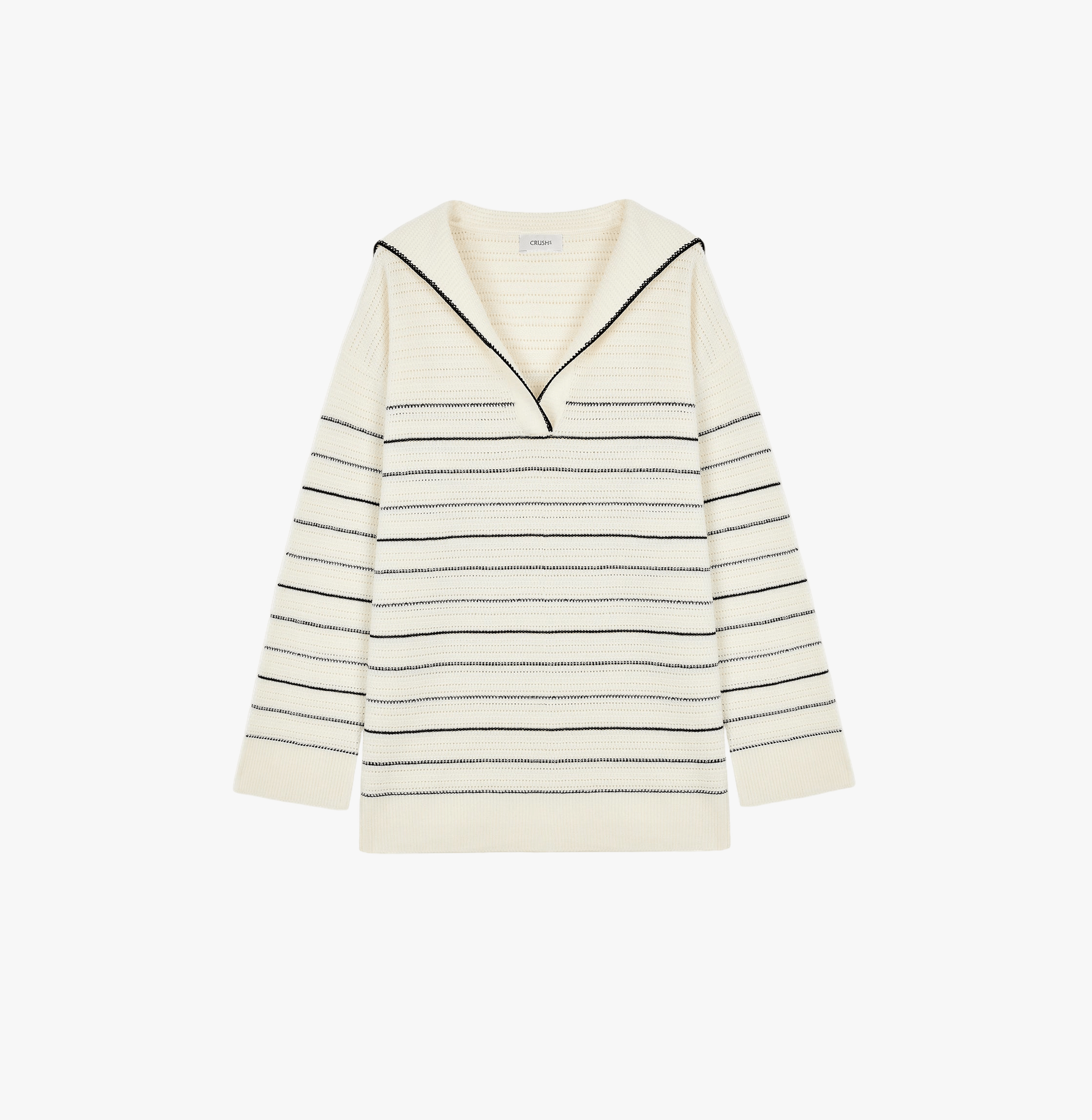STRIPED SAILOR COLLAR SWEATER made by CRUSH Collection